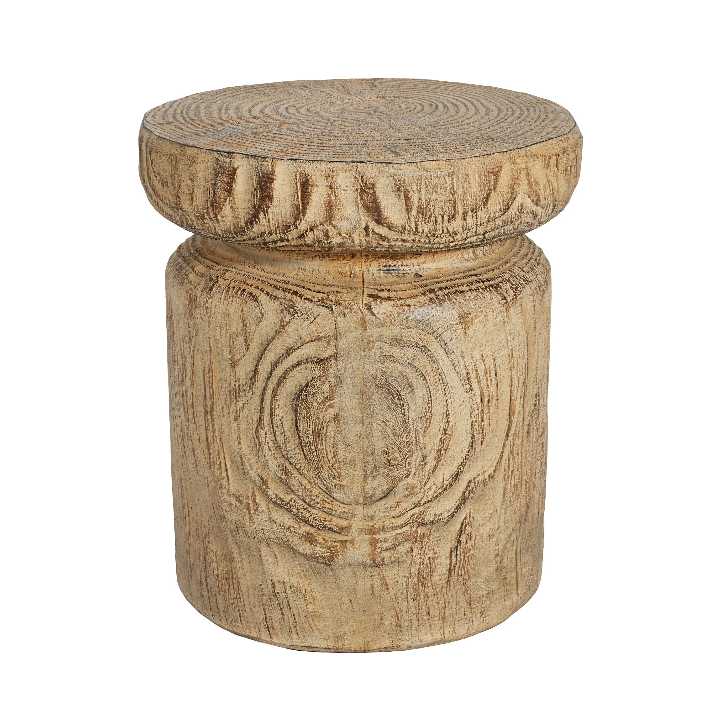 MGO Wood Grain Side Table - Natural - Image 3