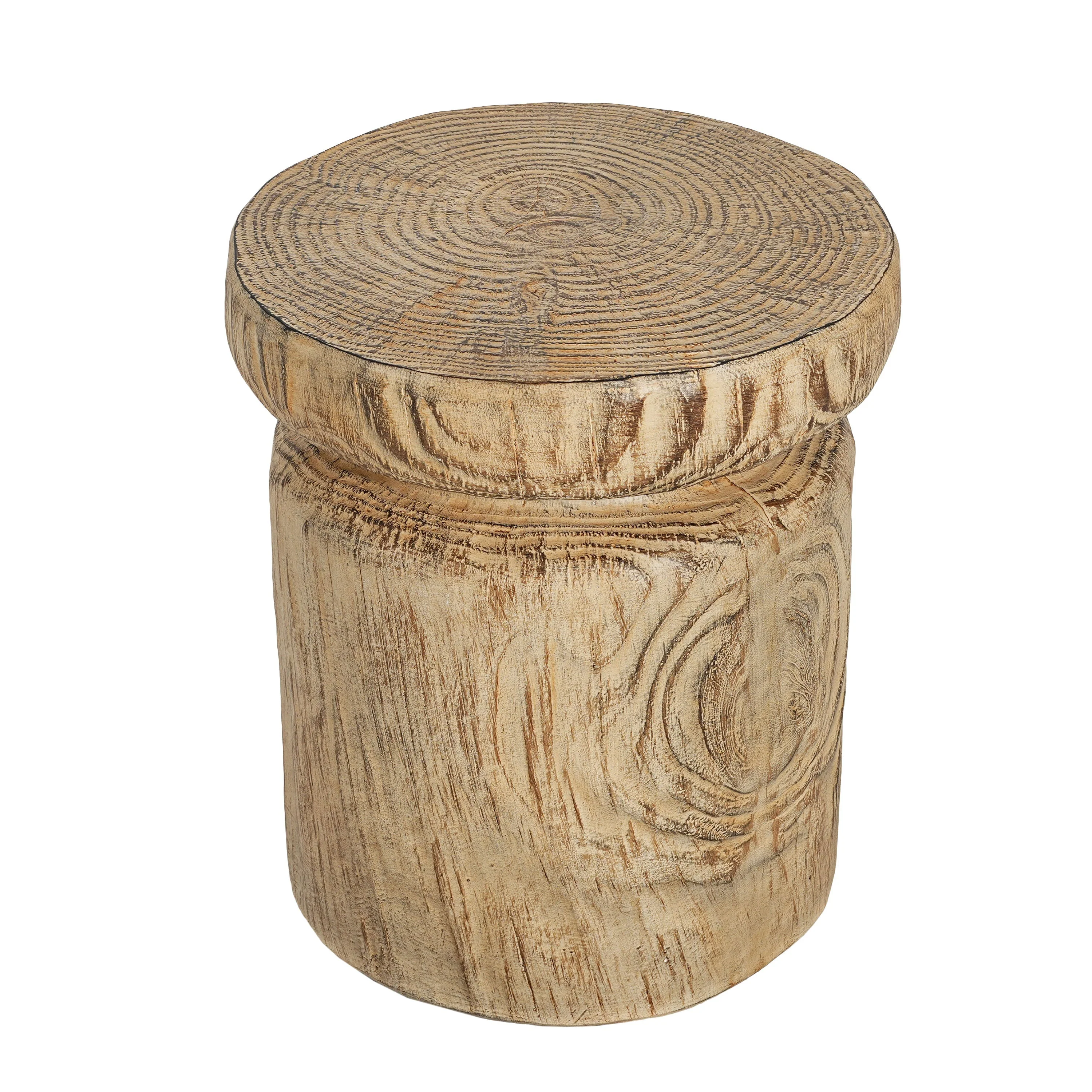 MGO Wood Grain Side Table - Natural - Image 4