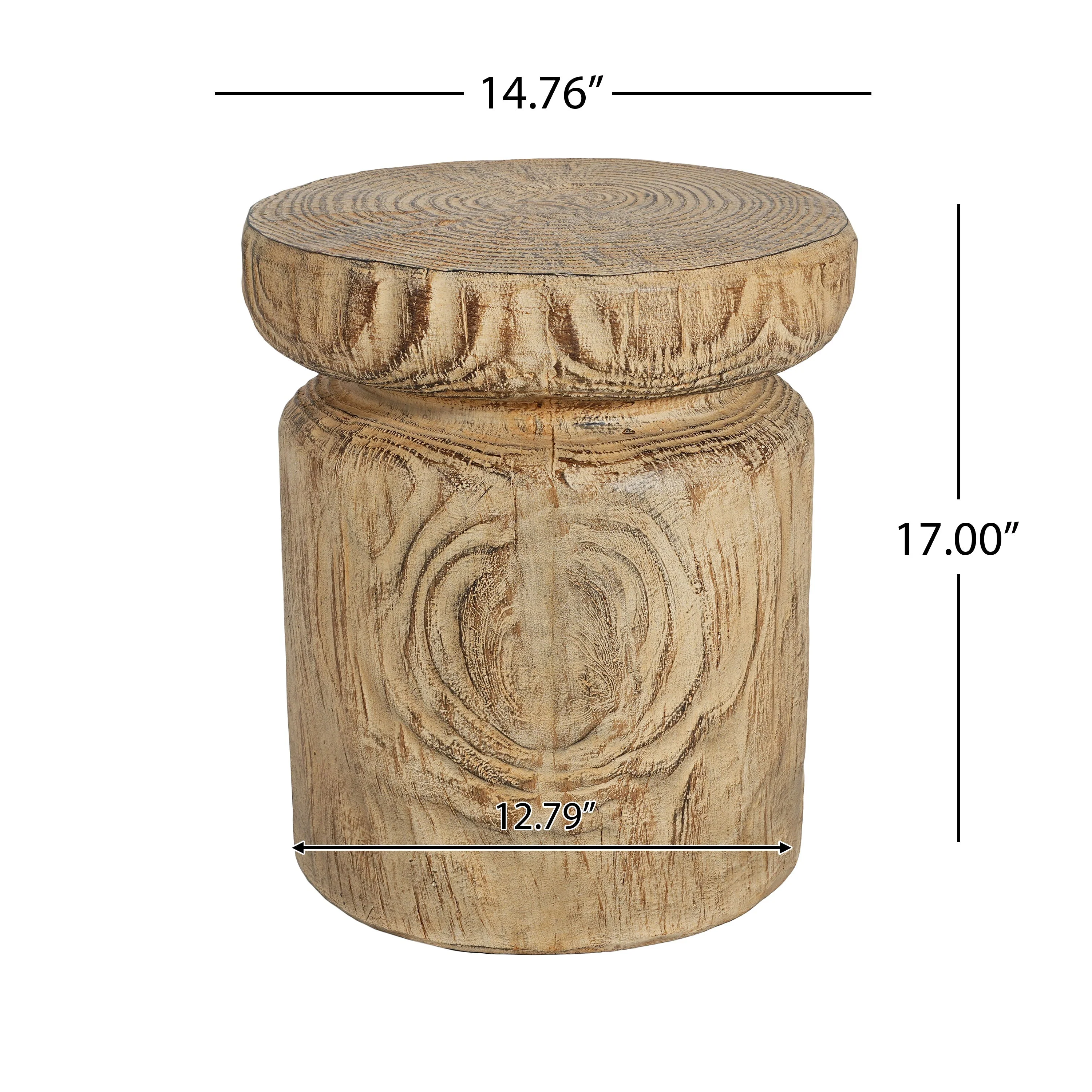 MGO Wood Grain Side Table - Natural - Image 6