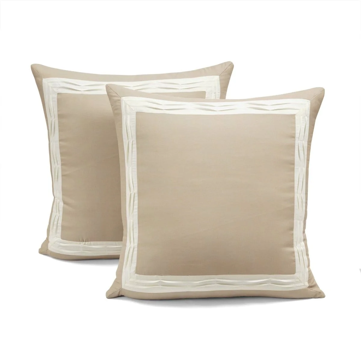 Mia Pleated Color Block Comforter 5 Piece Set - Image 7