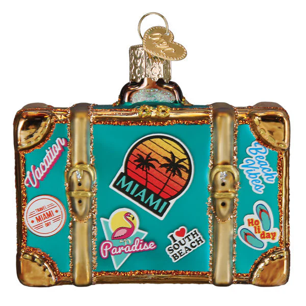 Miami Suitcase Ornament - Image 3
