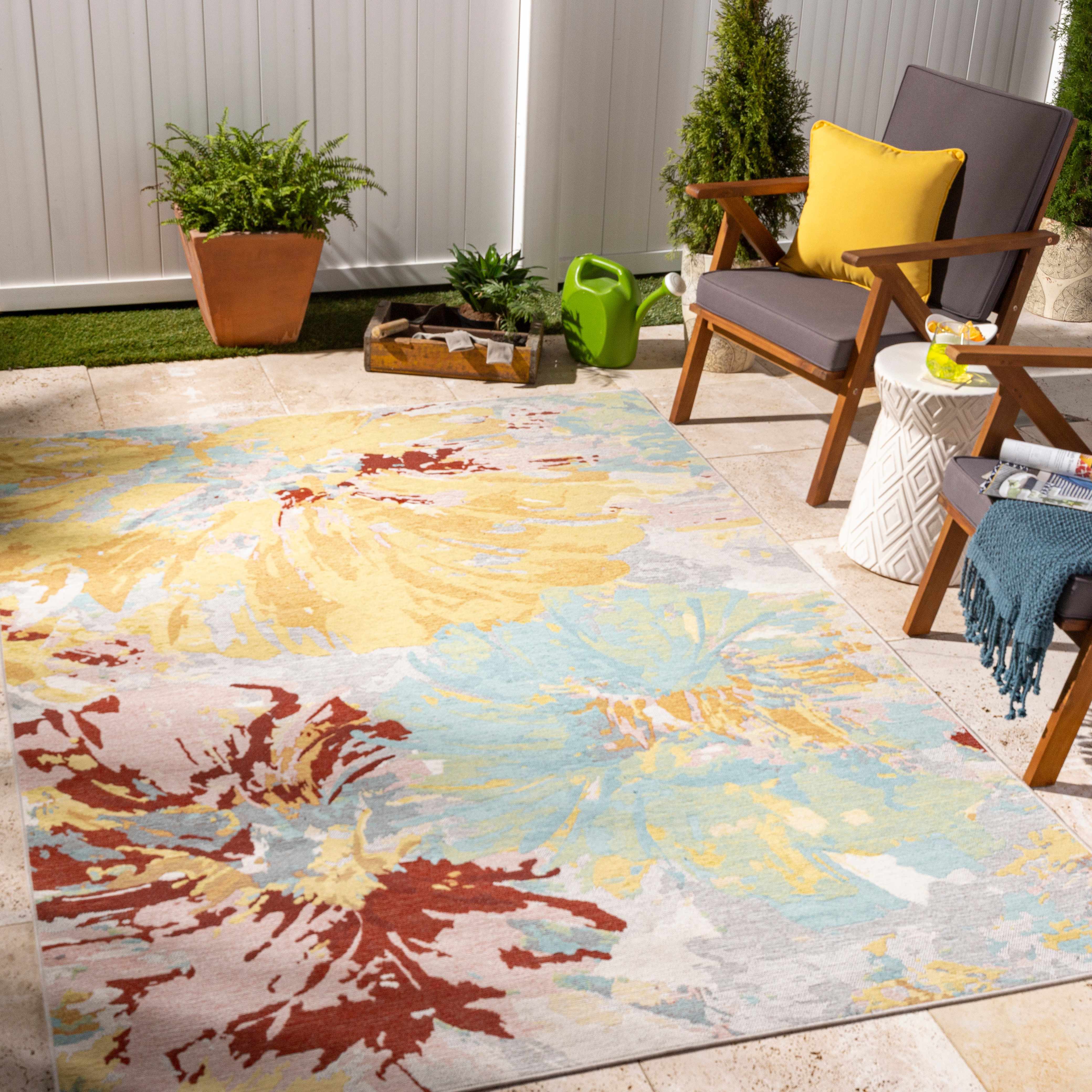 Miaray Floral Chenille Area Rug - Clearance - Image 2