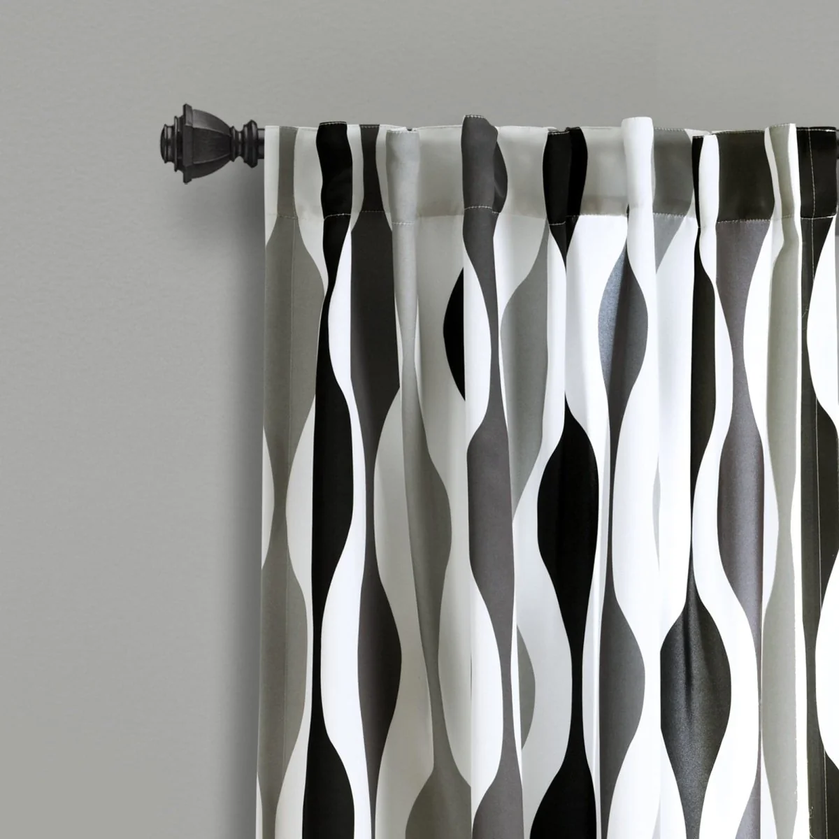 Mid Century Geo Light Filtering Window Curtain Panel Set - Image 10