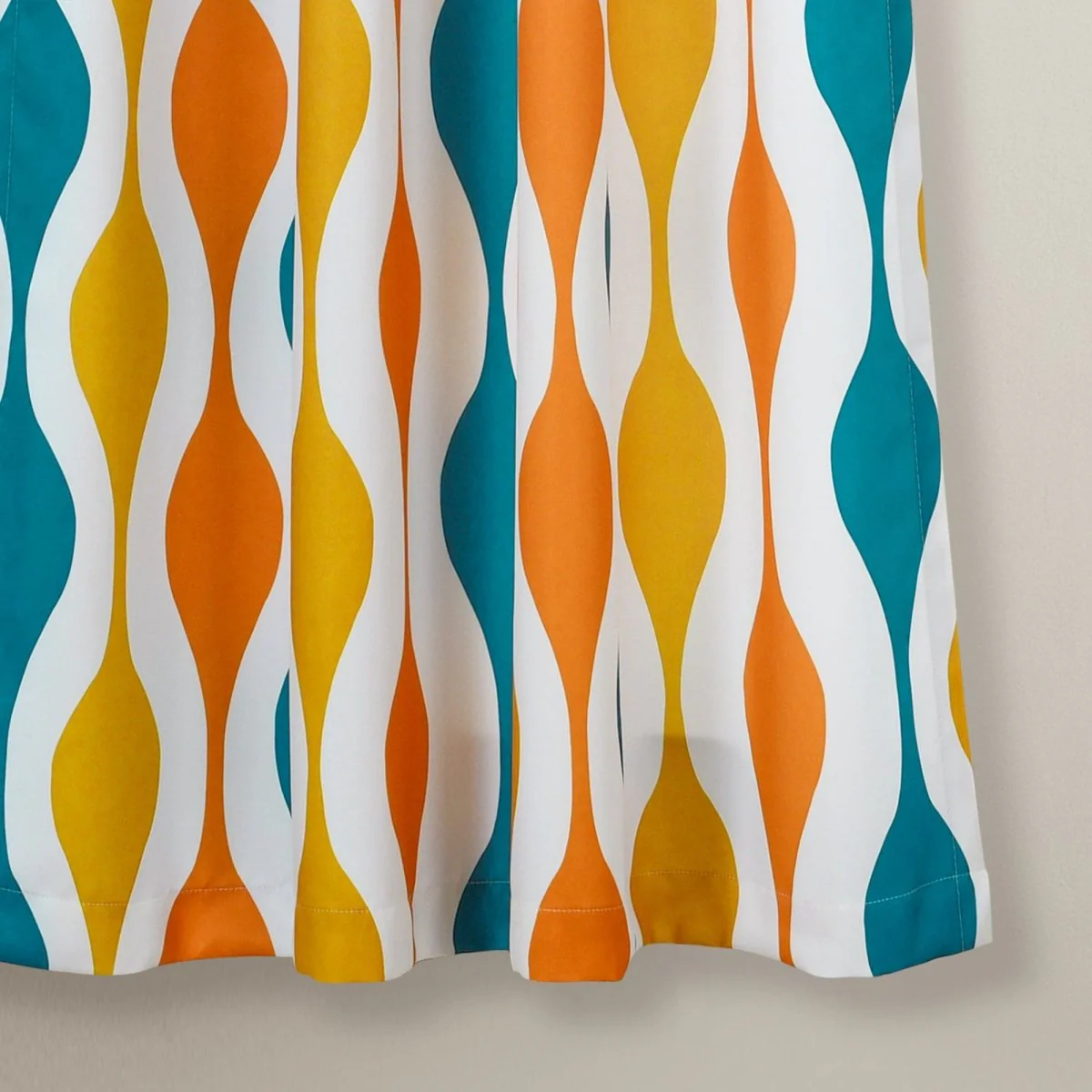 Mid Century Geo Light Filtering Window Curtain Panel Set - Image 20