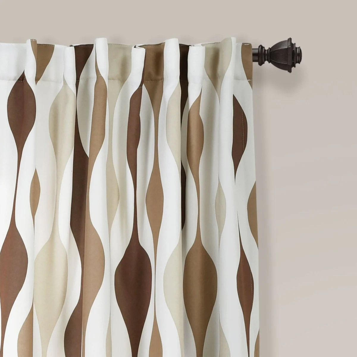 Mid Century Geo Light Filtering Window Curtain Panel Set - Image 23