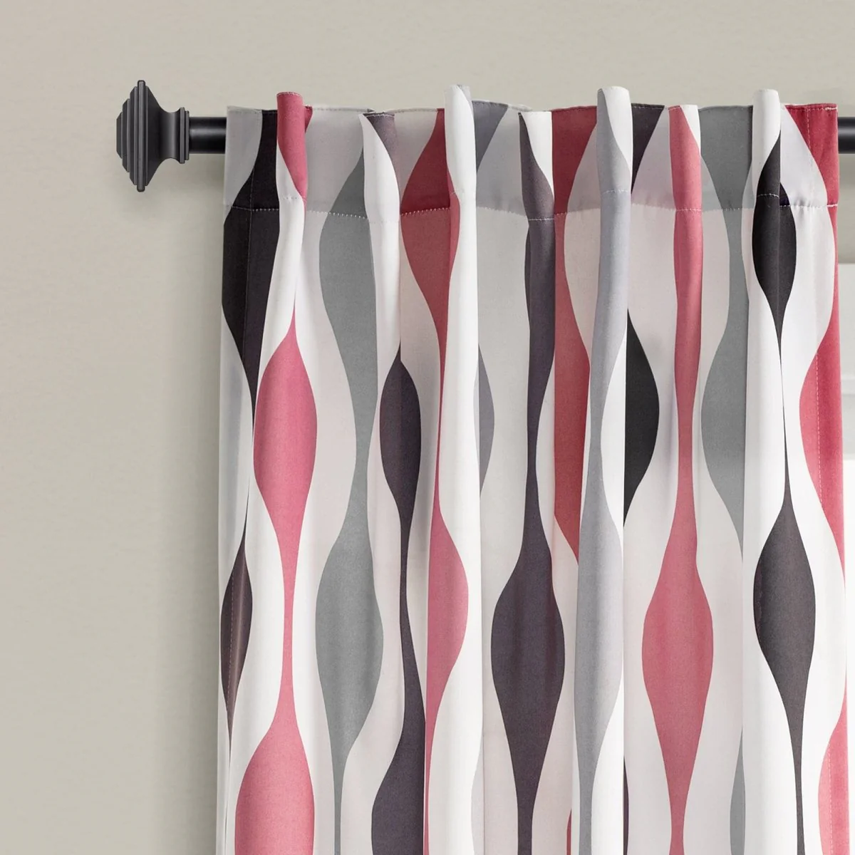 Mid Century Geo Light Filtering Window Curtain Panel Set - Image 29