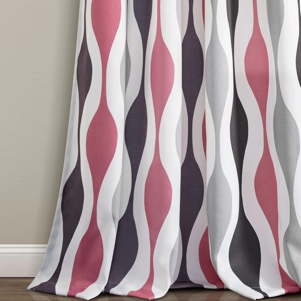 Mid Century Geo Light Filtering Window Curtain Panel Set - Image 31