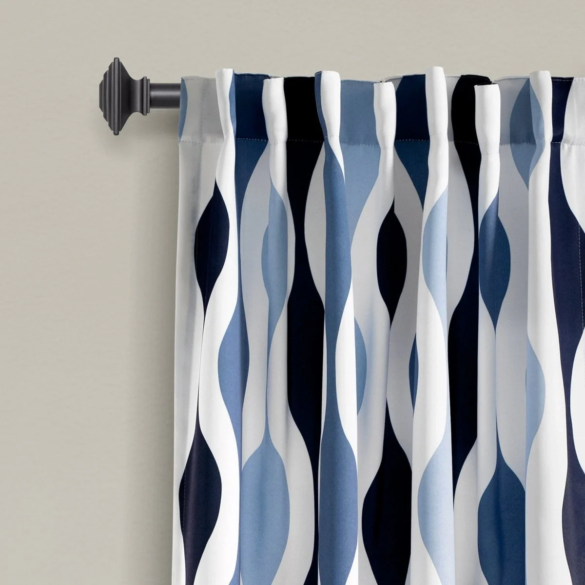 Mid Century Geo Light Filtering Window Curtain Panel Set - Image 34