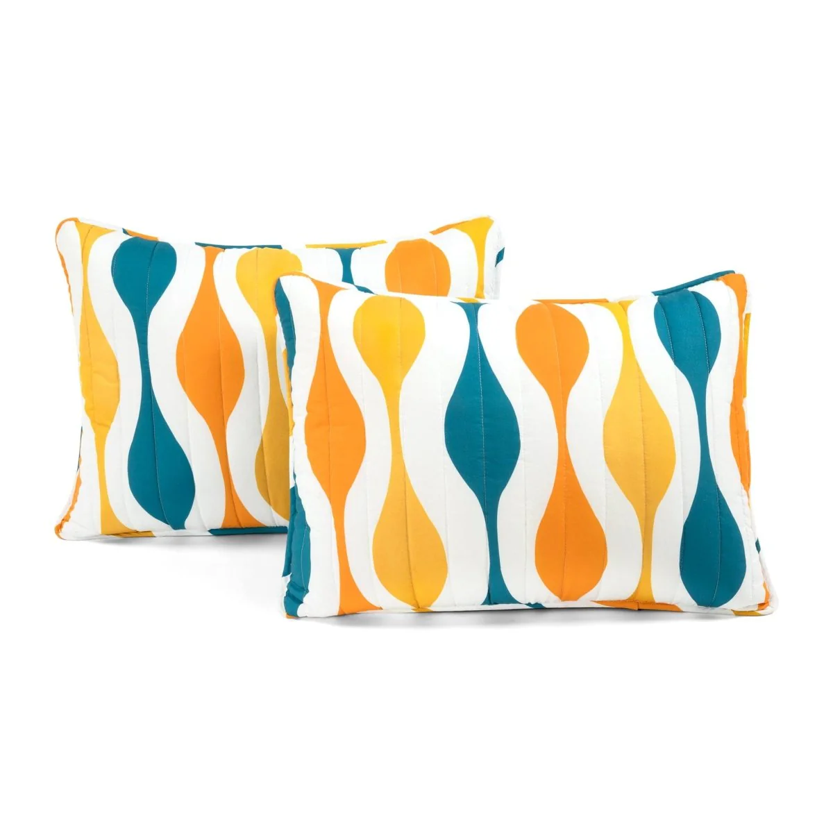 Mid Century Geo Reversible Quilt 3 Piece Set - Image 21
