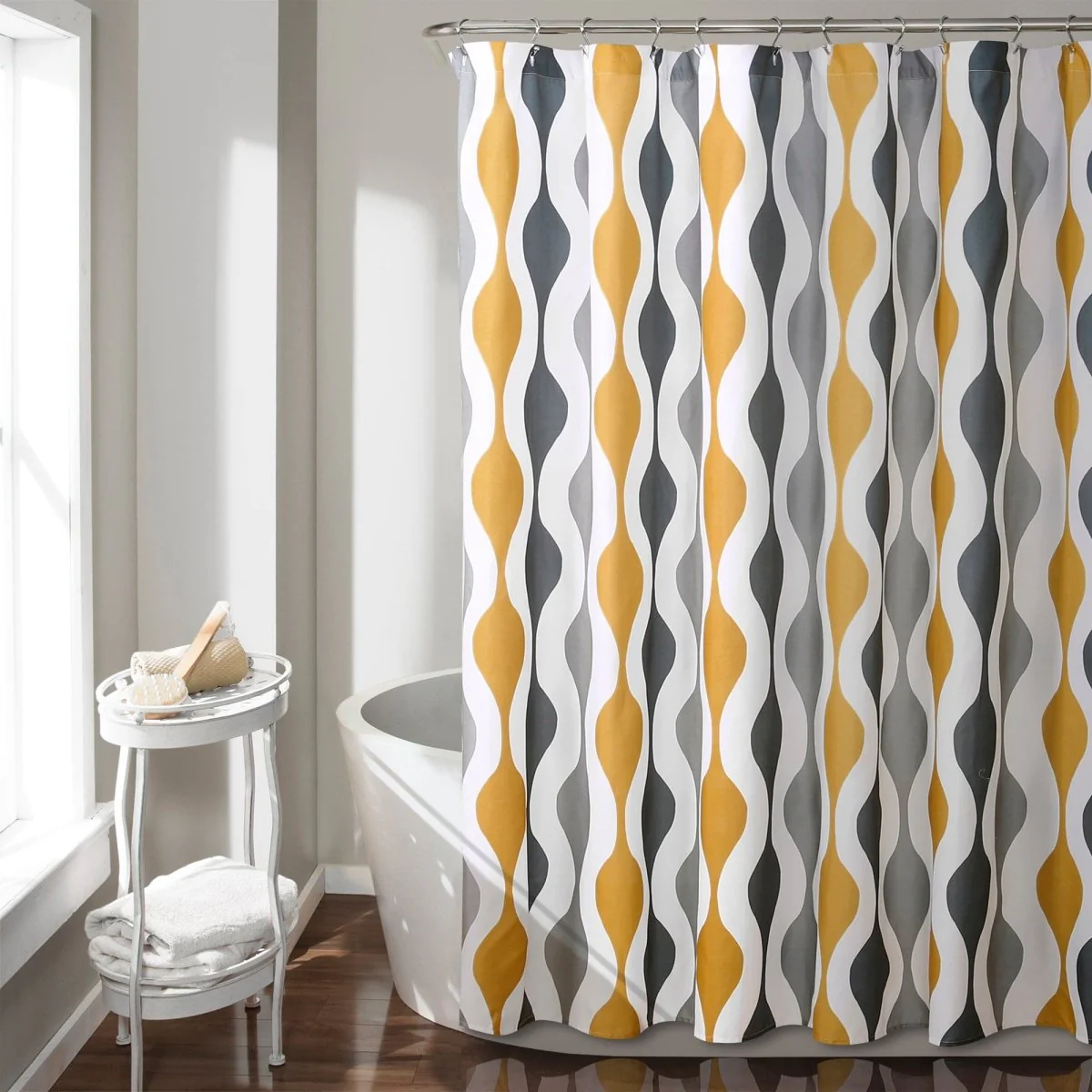 Mid Century Geo Shower Curtain - Image 2