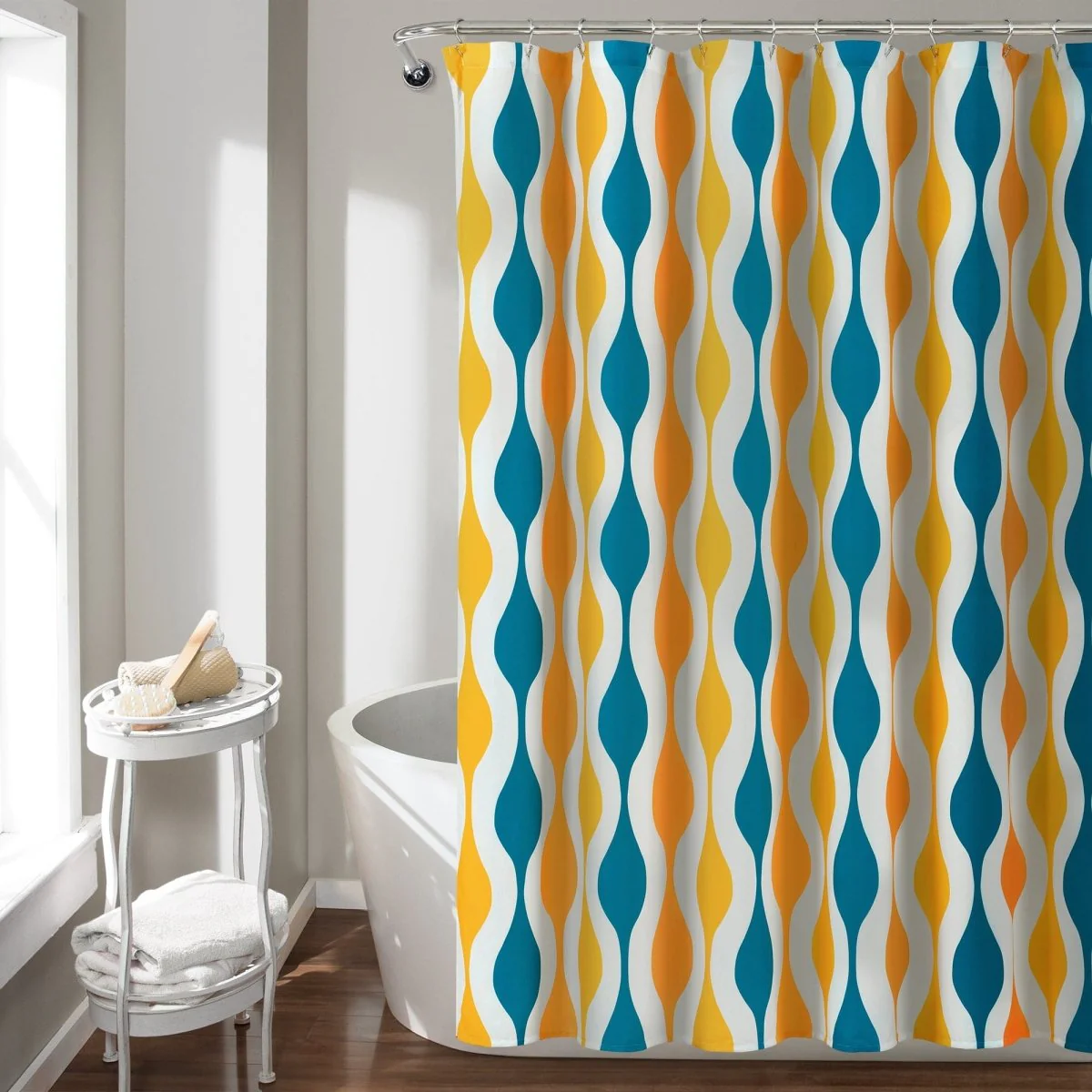 Mid Century Geo Shower Curtain - Image 3
