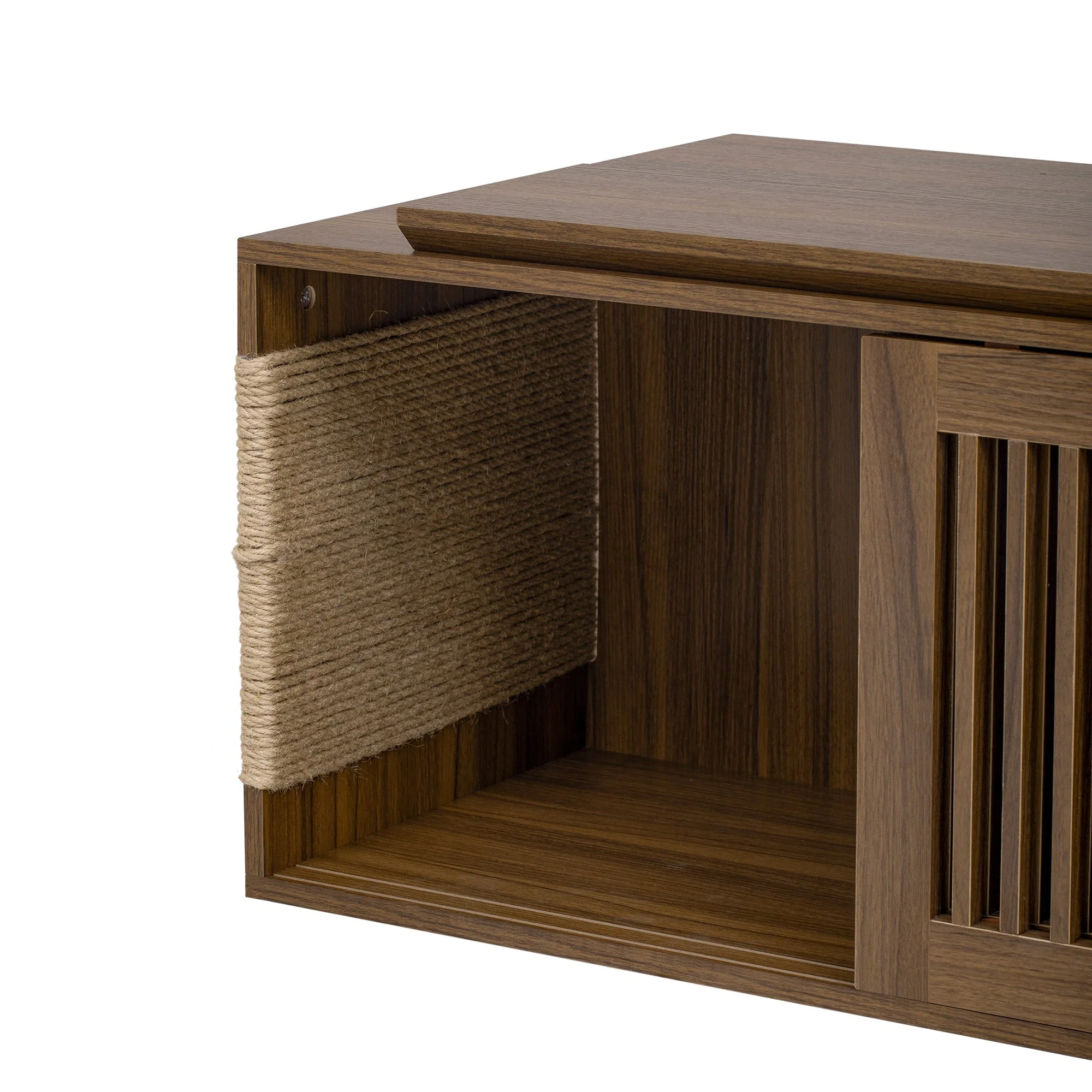 Mid-Century Modern 2-in-1 Extendable Walnut TV Stand - Image 10