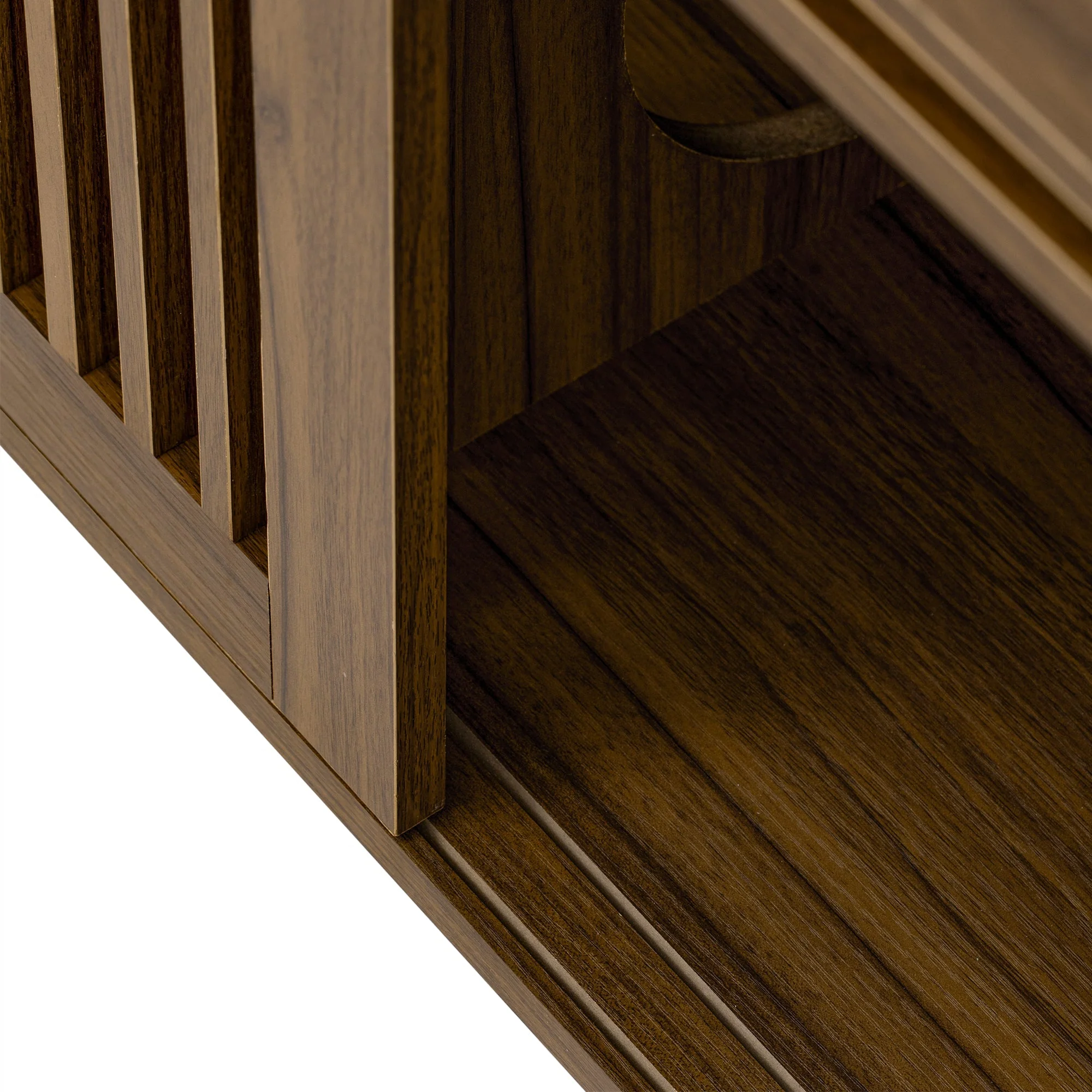 Mid-Century Modern 2-in-1 Extendable Walnut TV Stand - Image 12