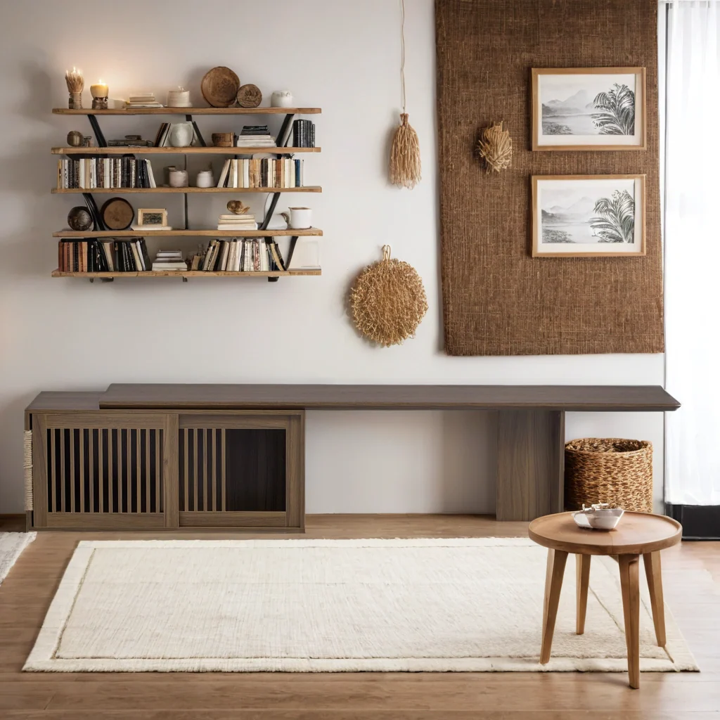 Mid-Century Modern 2-in-1 Extendable Walnut TV Stand - Image 17