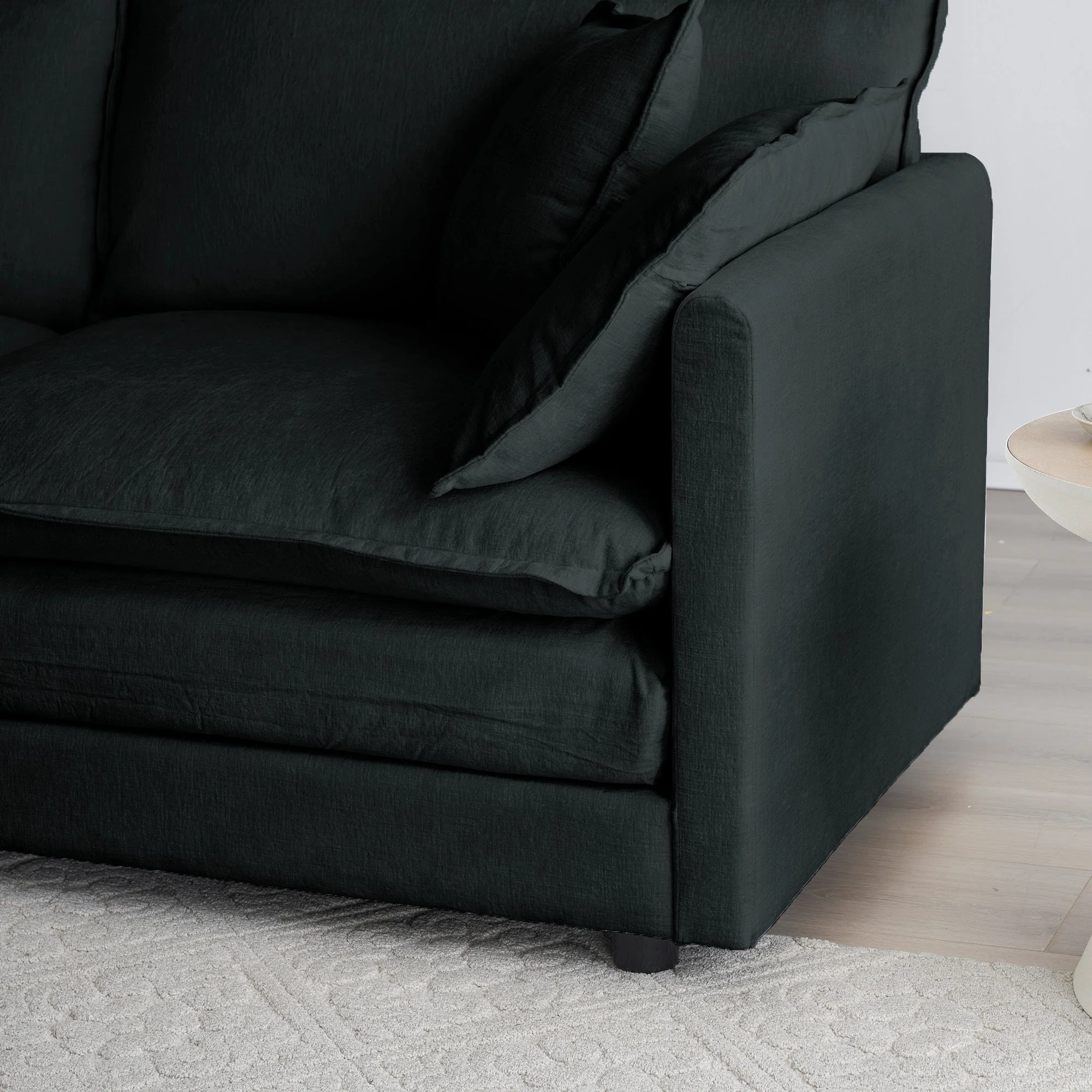 Mid-Century Modern Couch 3-Seater Sofa with Pillows - Image 11