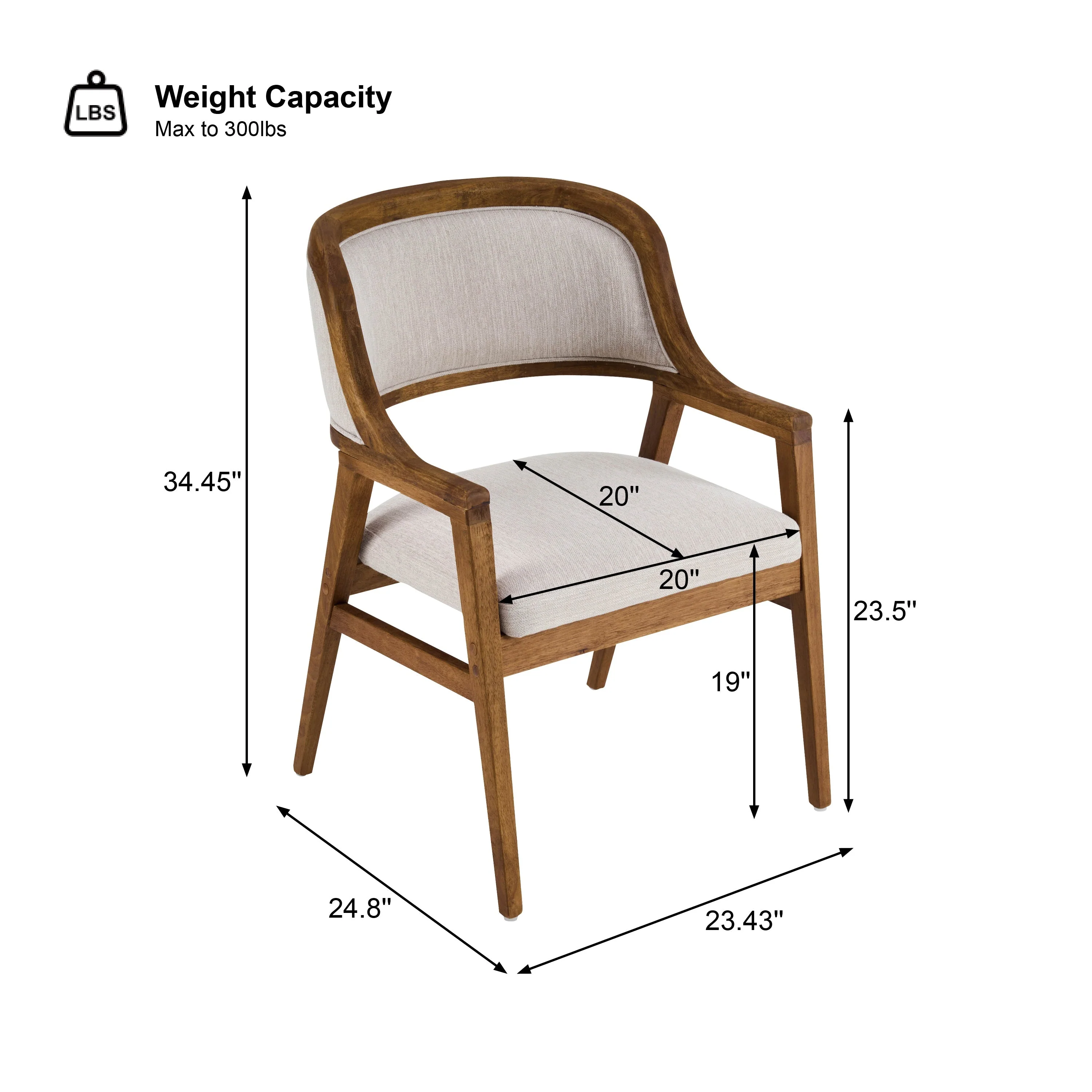 Mid-Century Modern Dining Chairs Set of 2 - Image 3