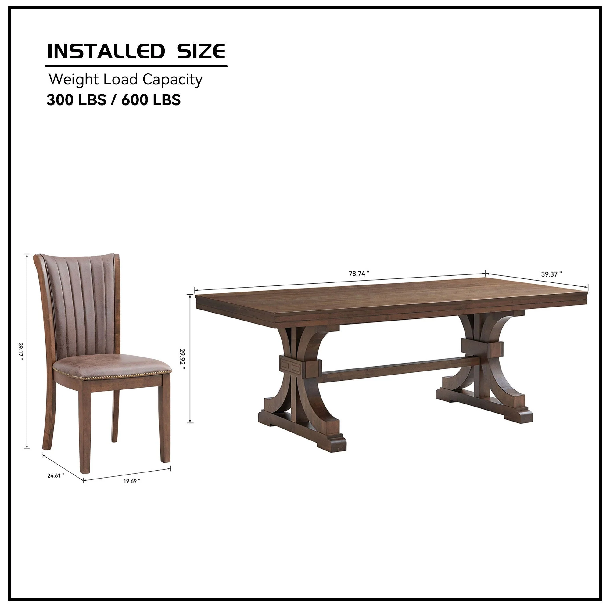 Mid Century Modern Dining Table Set for 7OAK - Image 12