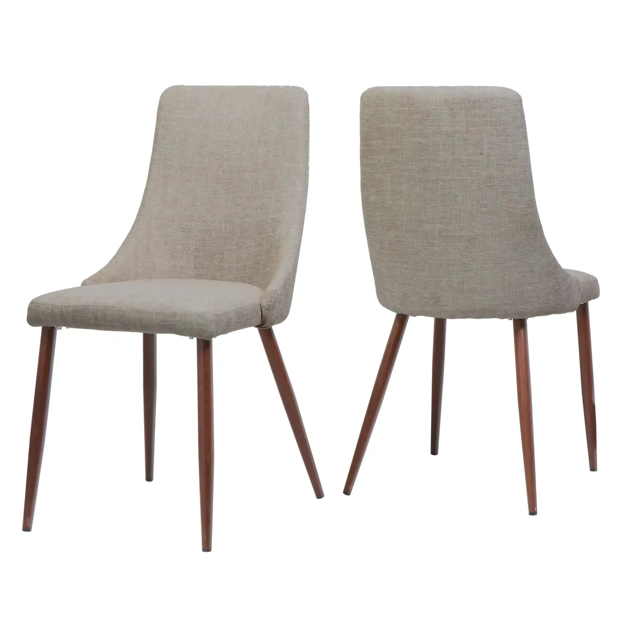 Mid Century Modern Fabric Armless Dining Chair - Image 2