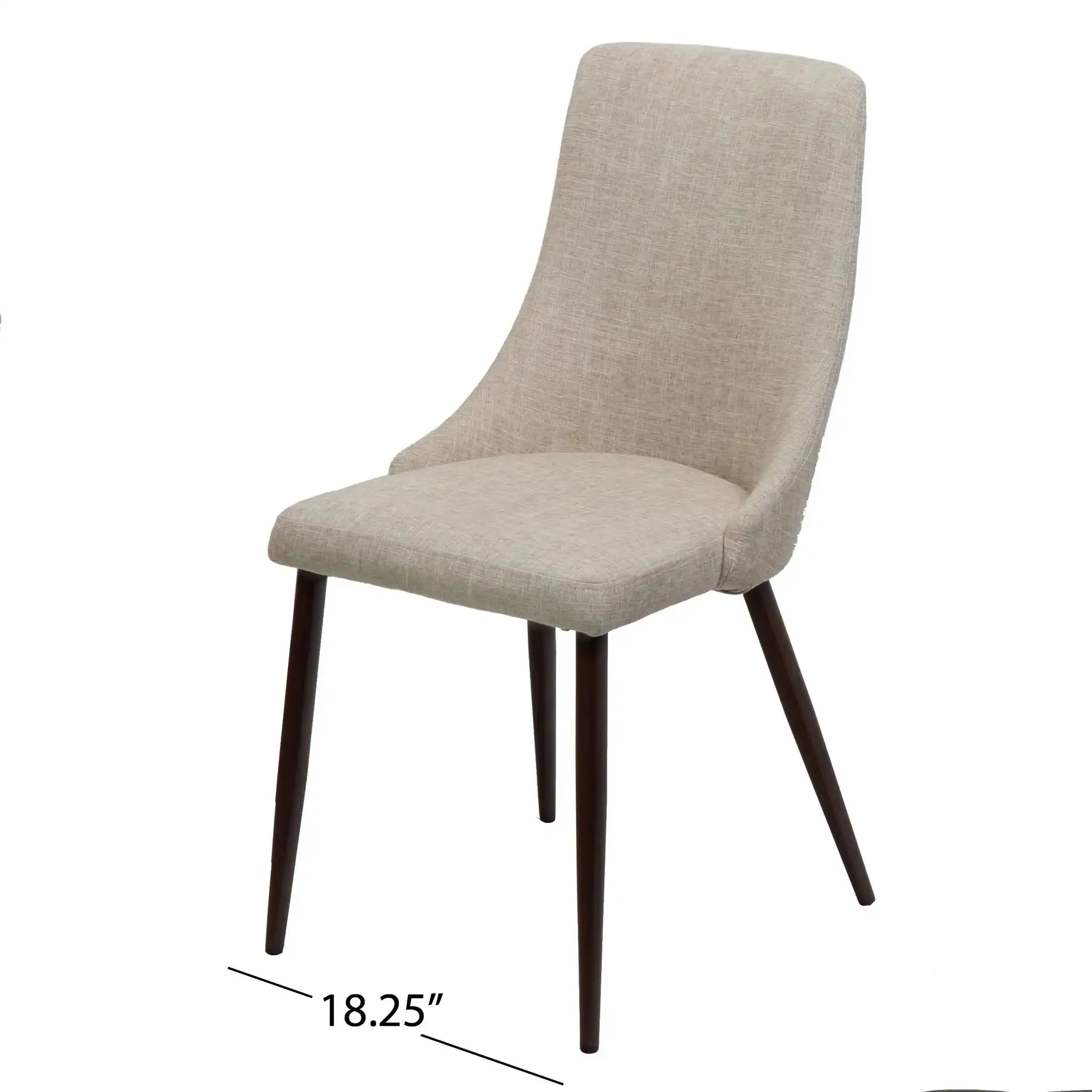 Mid Century Modern Fabric Armless Dining Chair - Image 6