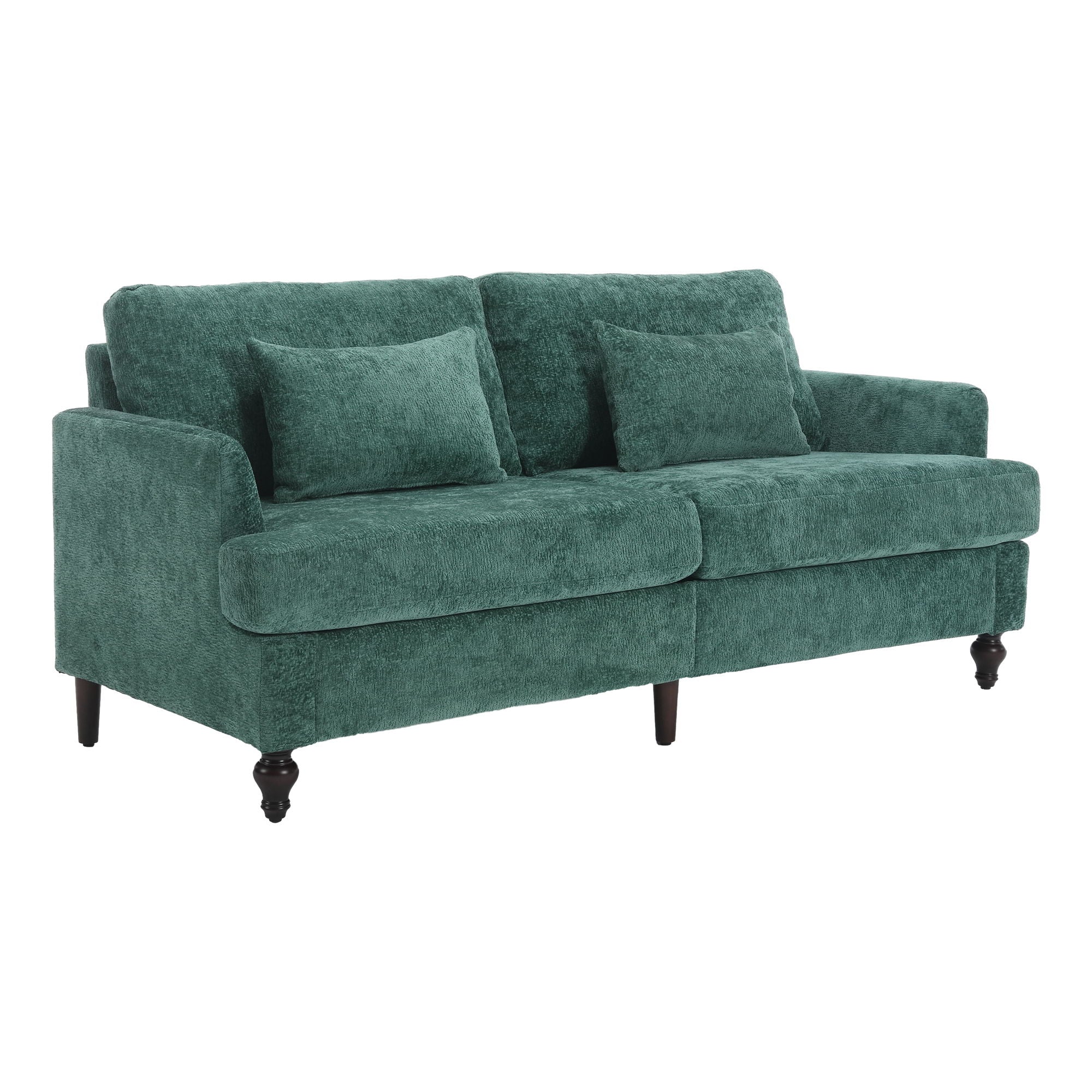 Mid Century Modern Fabric Loveseat Sofa, 2 Seat Upholstered Couch - Image 3