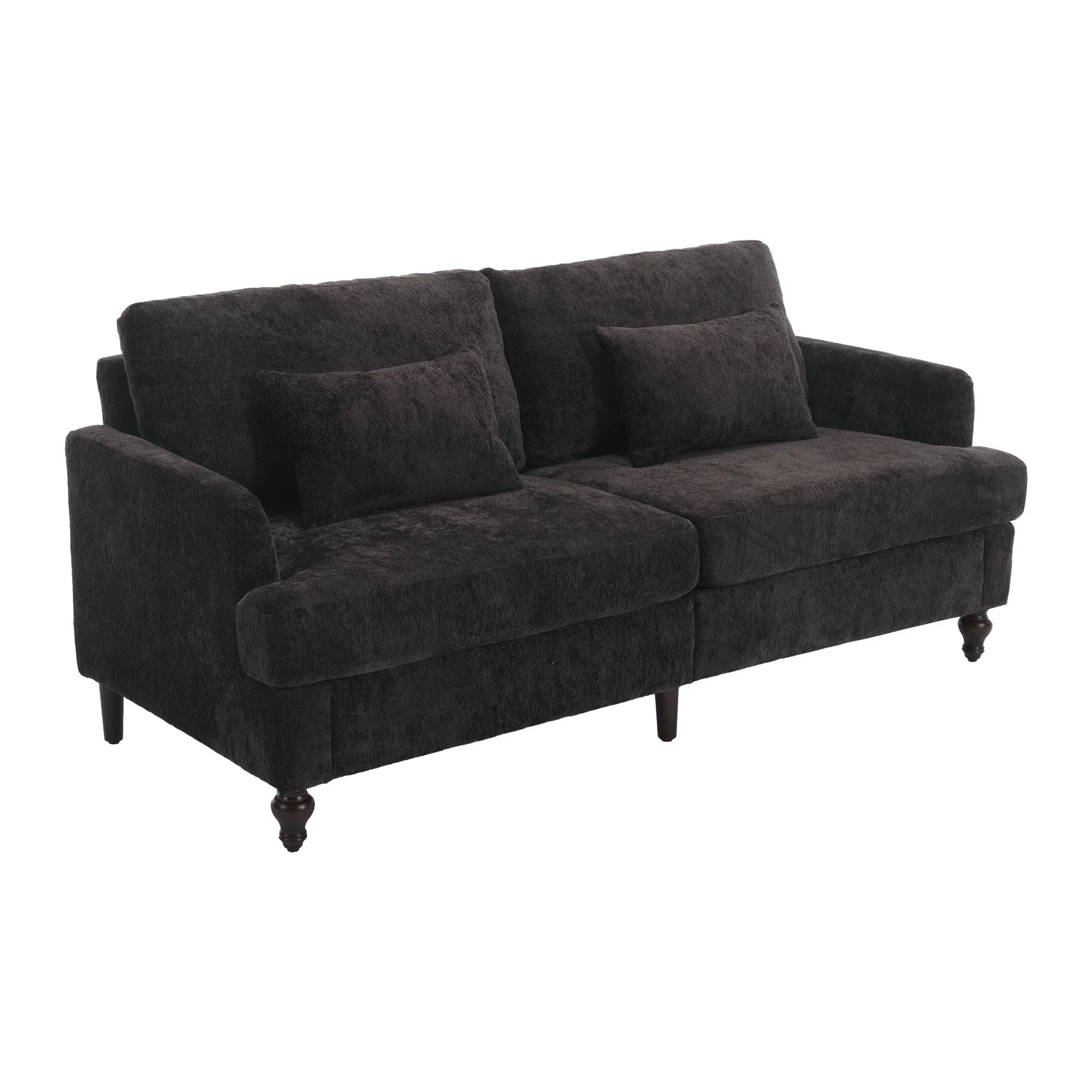Mid Century Modern Fabric Loveseat Sofa, 2 Seat Upholstered Couch - Image 6