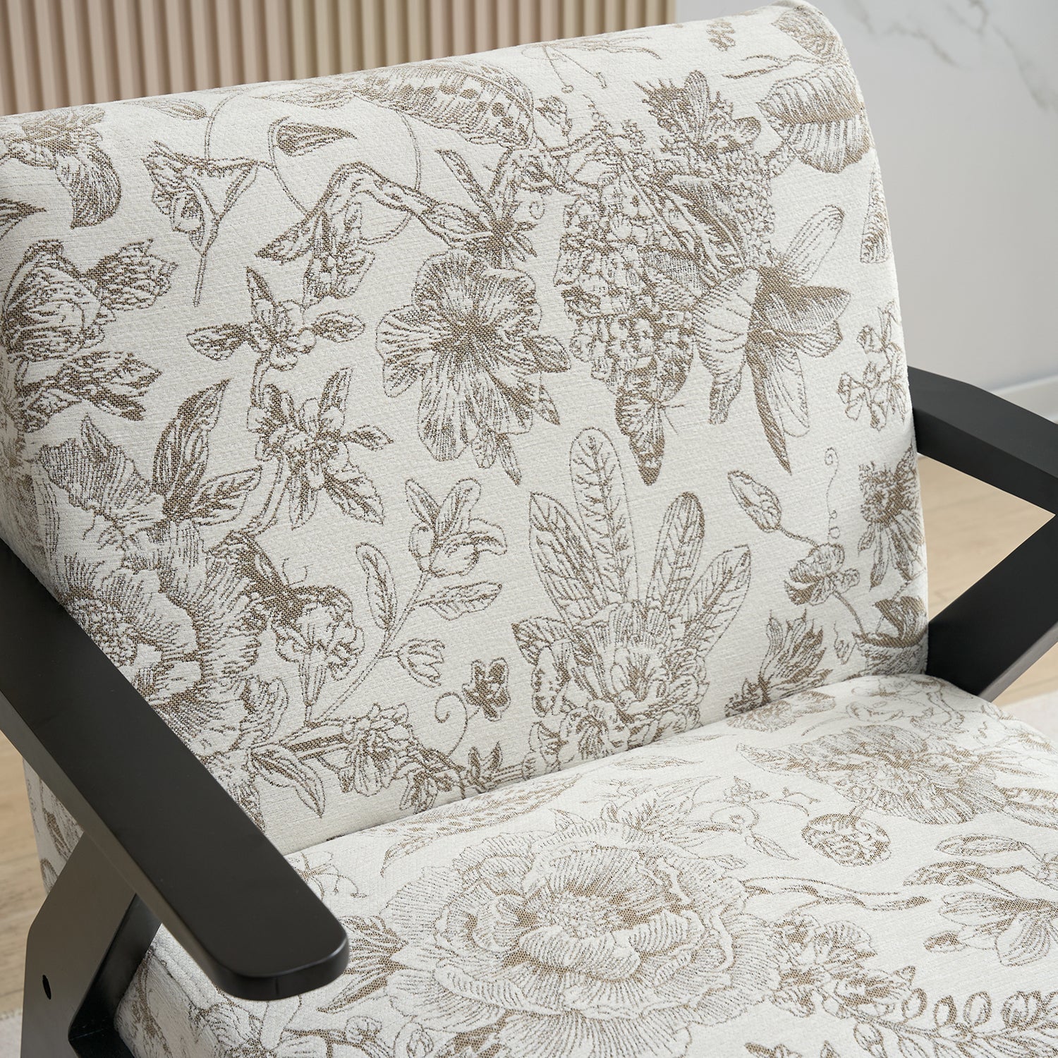 Mid-Century Modern Lounge Armchair - Seat Cushion (Beige + Grey) - Image 16