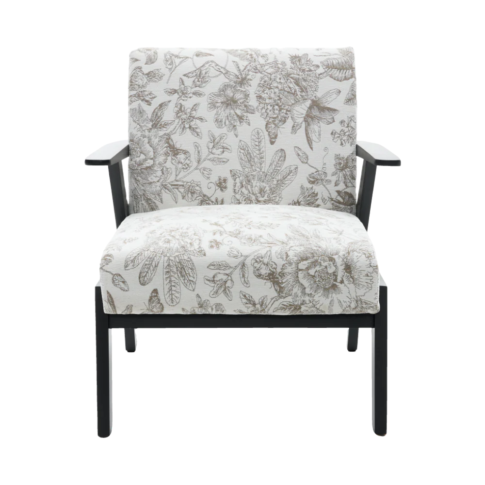 Mid-Century Modern Lounge Armchair - Seat Cushion (Beige + Grey) - Image 22