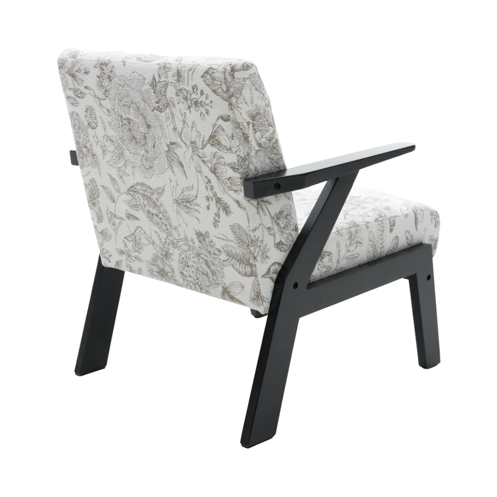 Mid-Century Modern Lounge Armchair - Seat Cushion (Beige + Grey) - Image 23