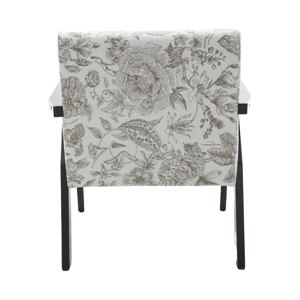 Mid-Century Modern Lounge Armchair - Seat Cushion (Beige + Grey) - Image 24