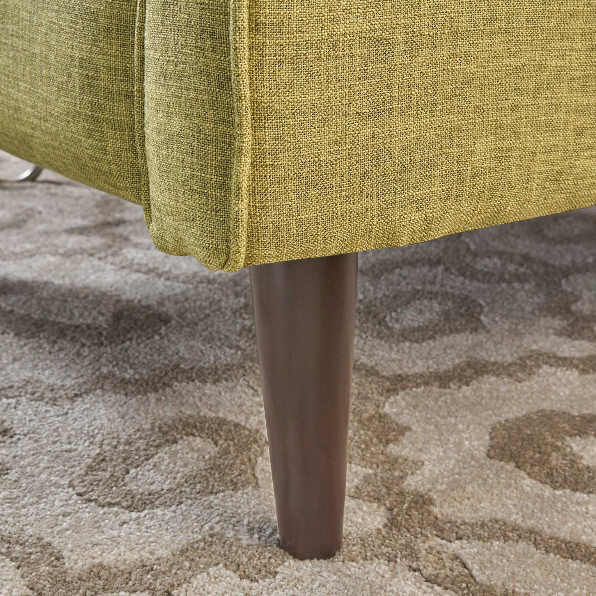 Mid-Century Modern Recliner With Button Tufted Waffle Stitch - Image 14