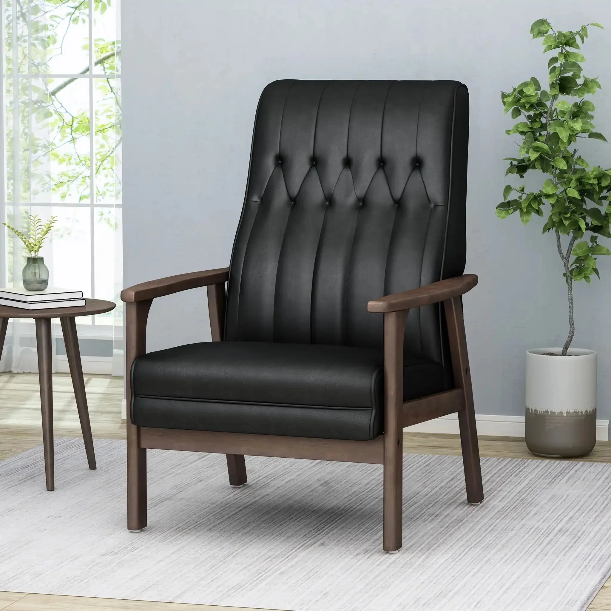 Mid Century Modern Upholstered Accent Chair - Image 3
