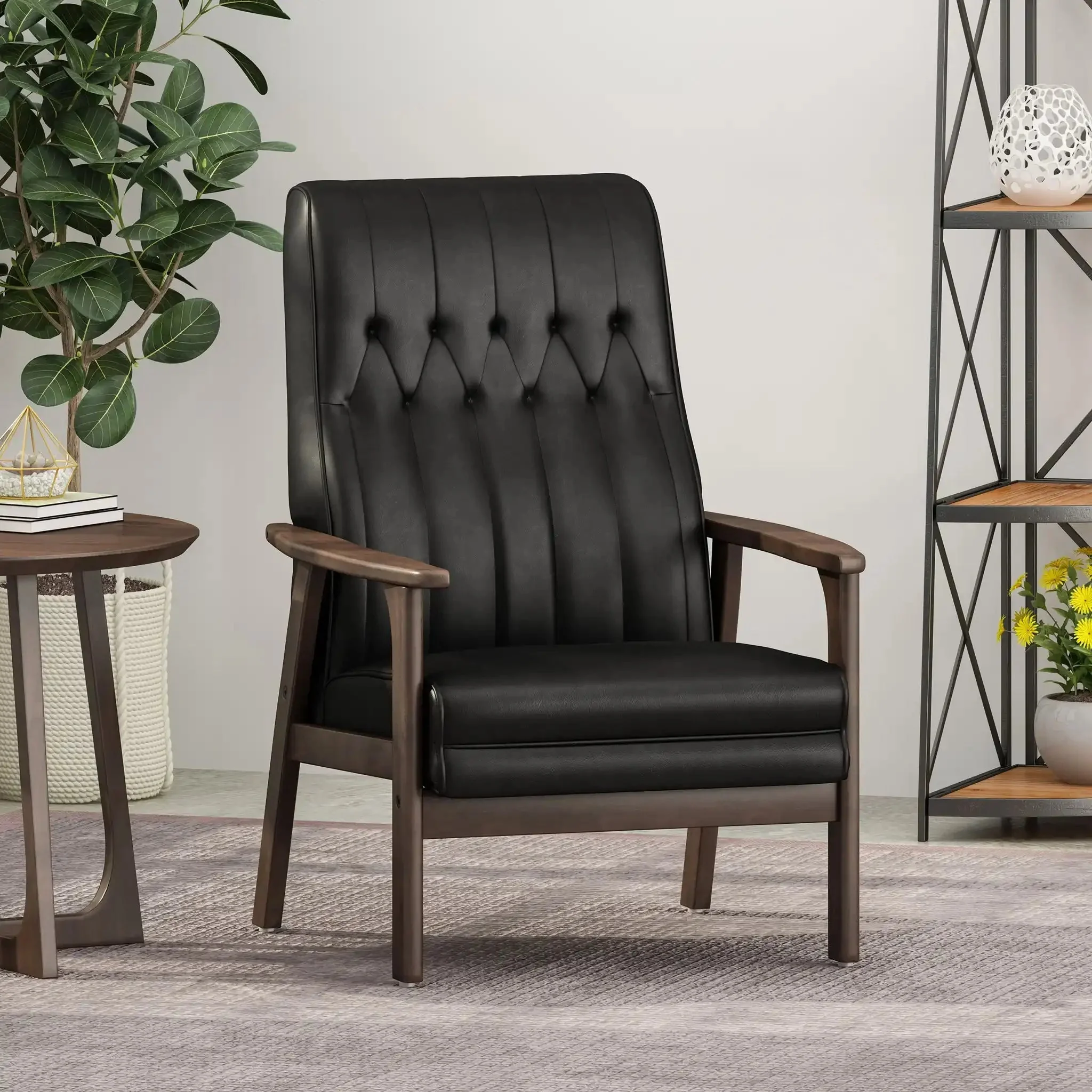 Mid Century Modern Upholstered Accent Chair - Image 4