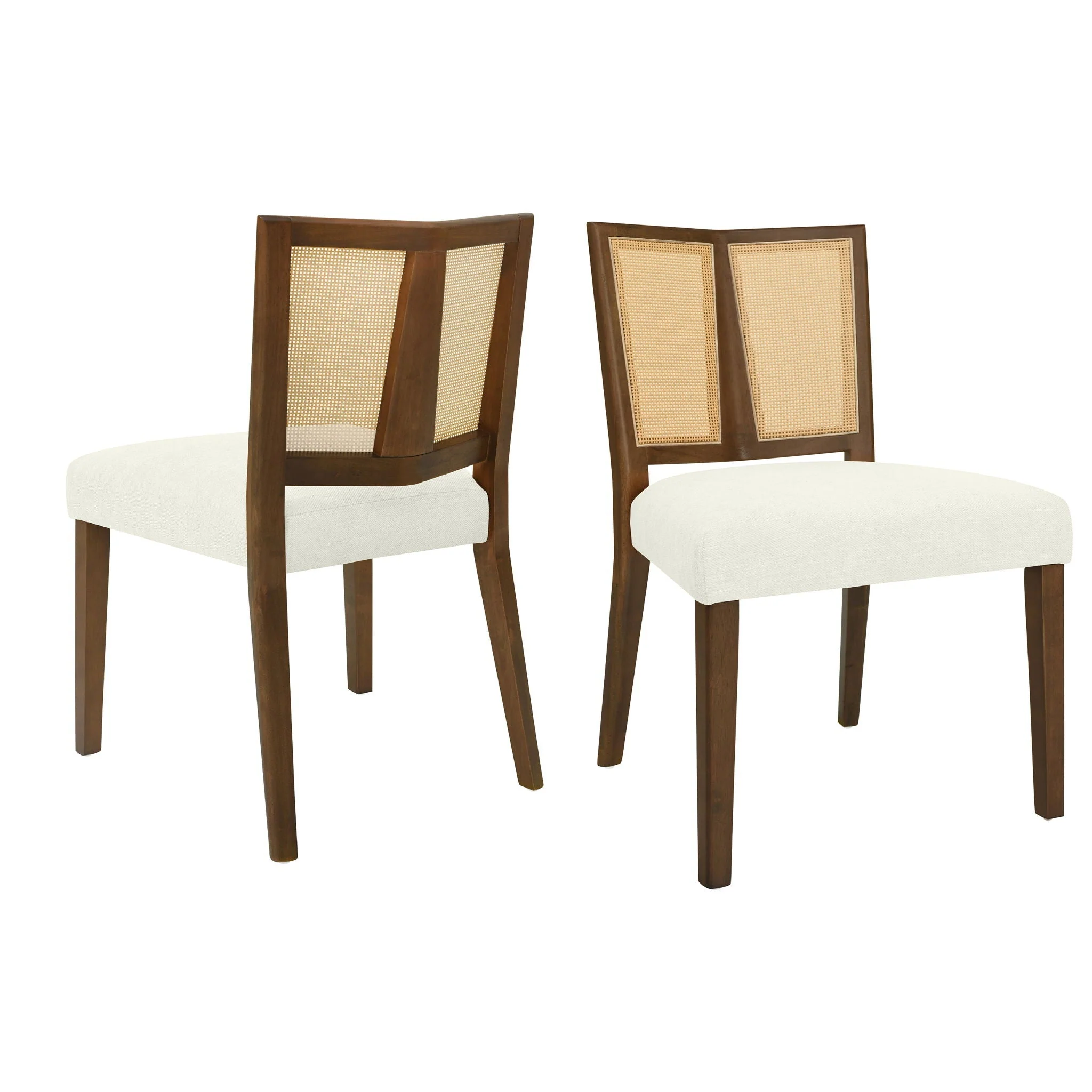 Mid Century Rattan Dining Chair Without Arms Set - Image 2