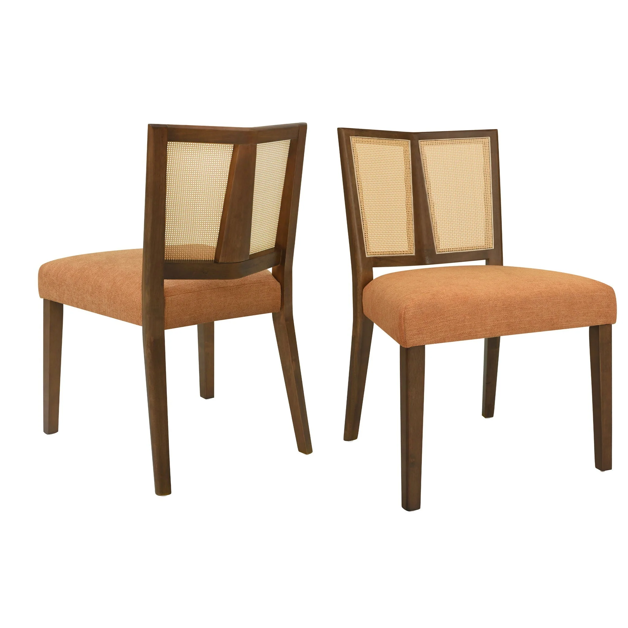 Mid Century Rattan Dining Chair Without Arms Set - Image 3