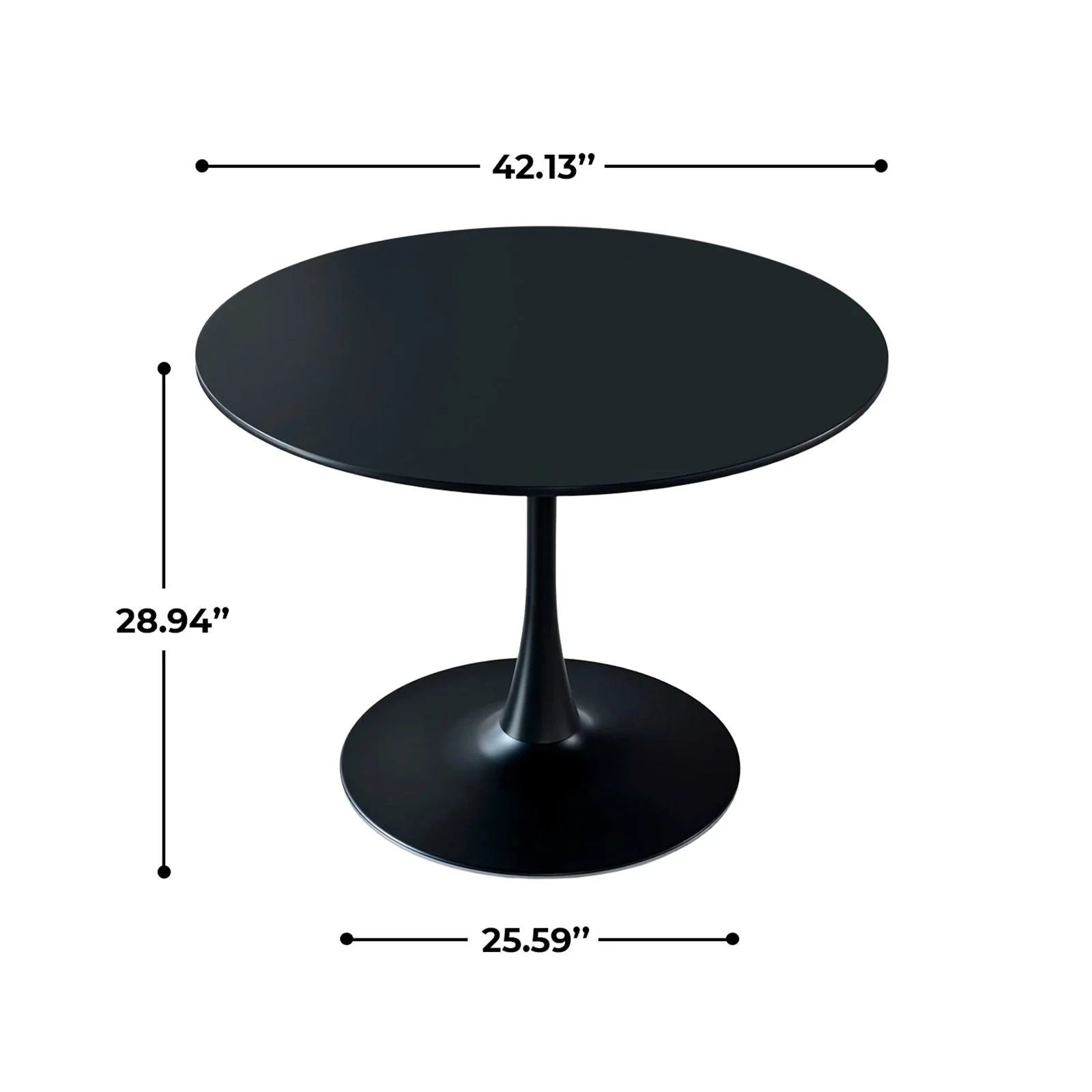 Mid-Century Tulip Dining Table With Round Top - Image 10