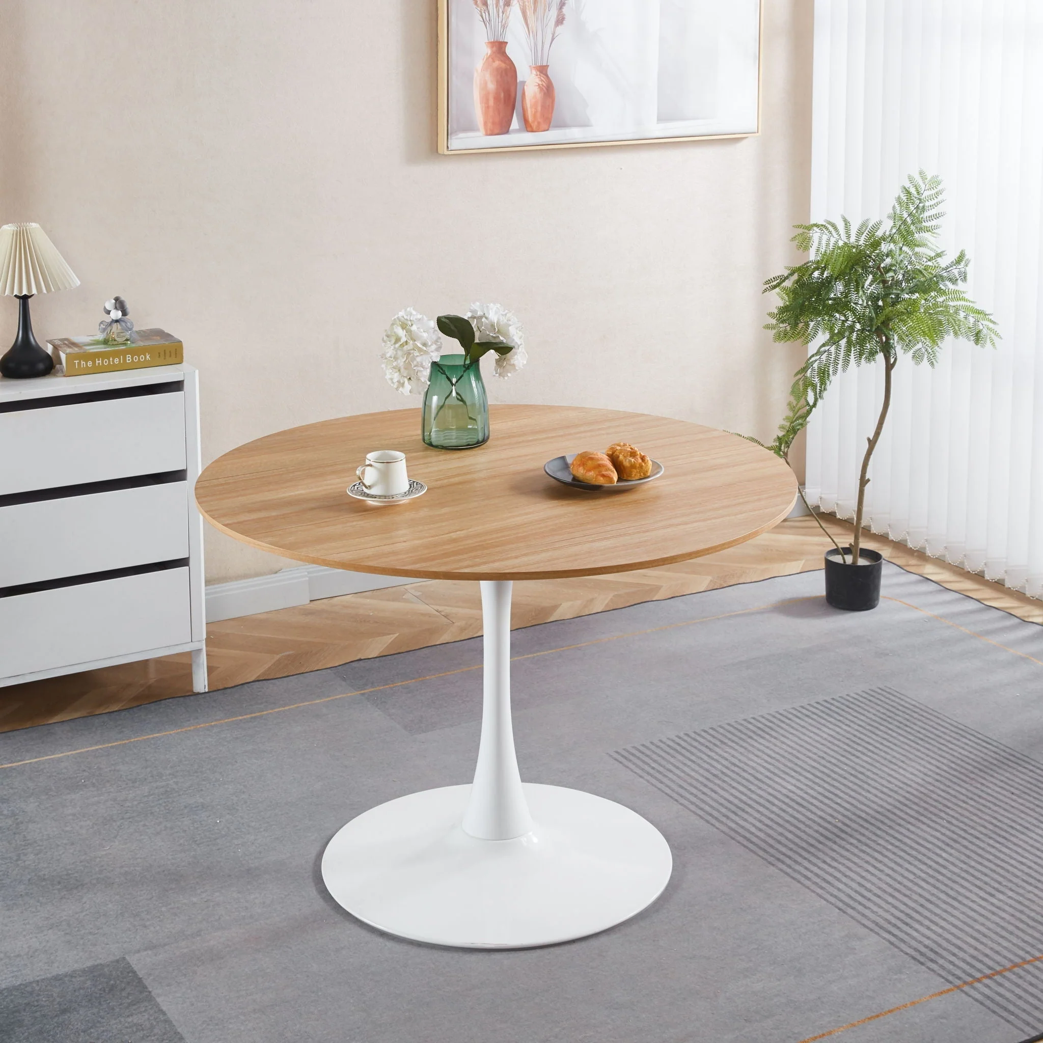Mid-Century Tulip Dining Table With Round Top - Image 11