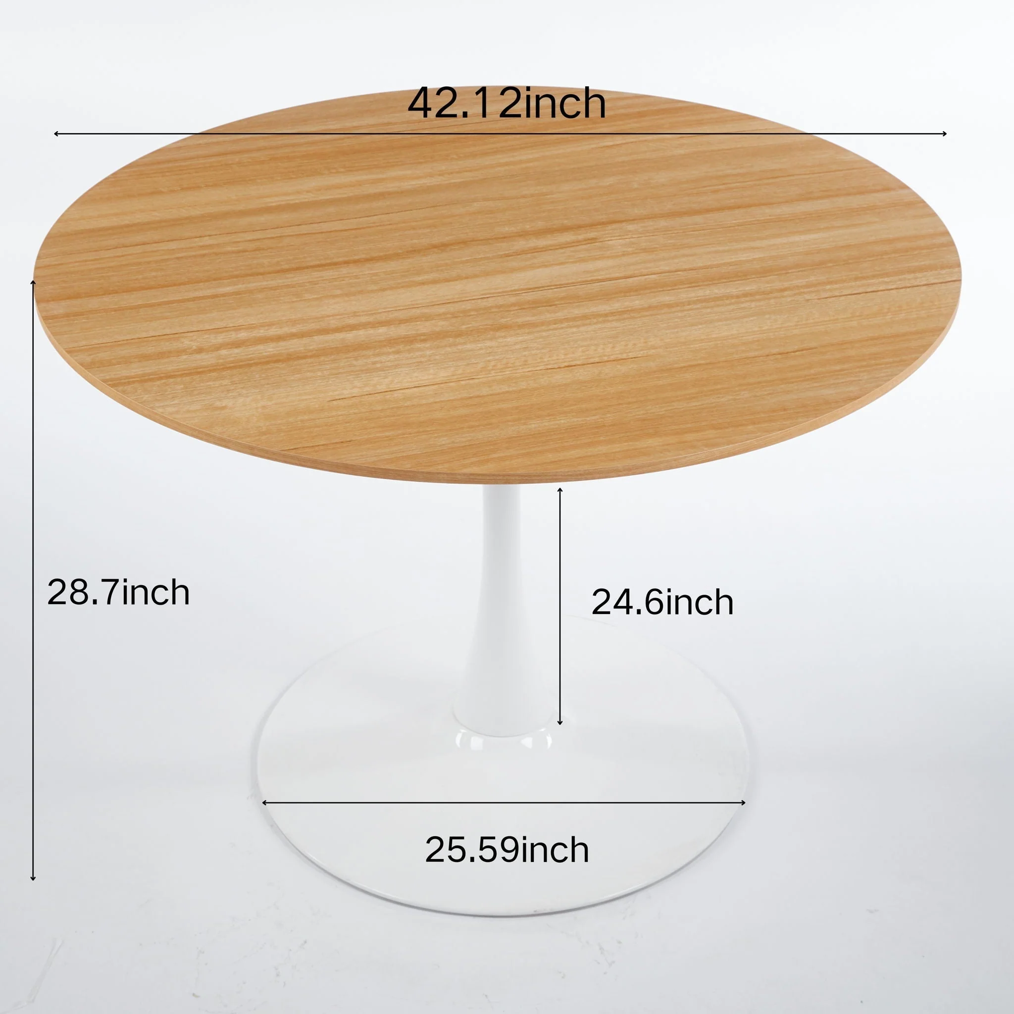 Mid-Century Tulip Dining Table With Round Top - Image 12