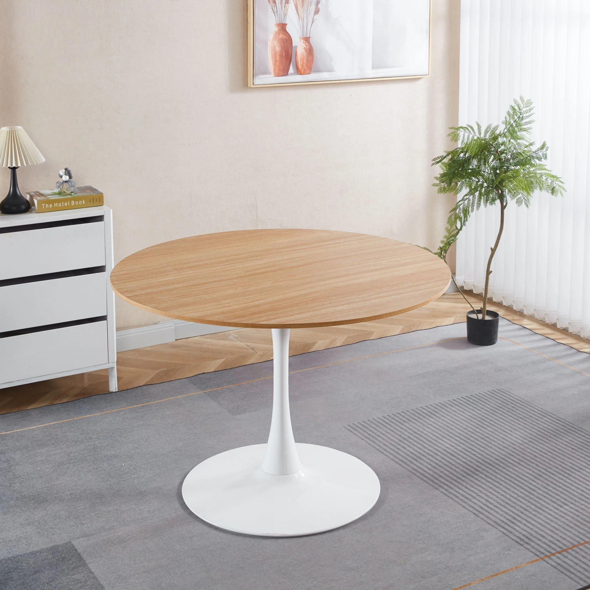 Mid-Century Tulip Dining Table With Round Top - Image 13