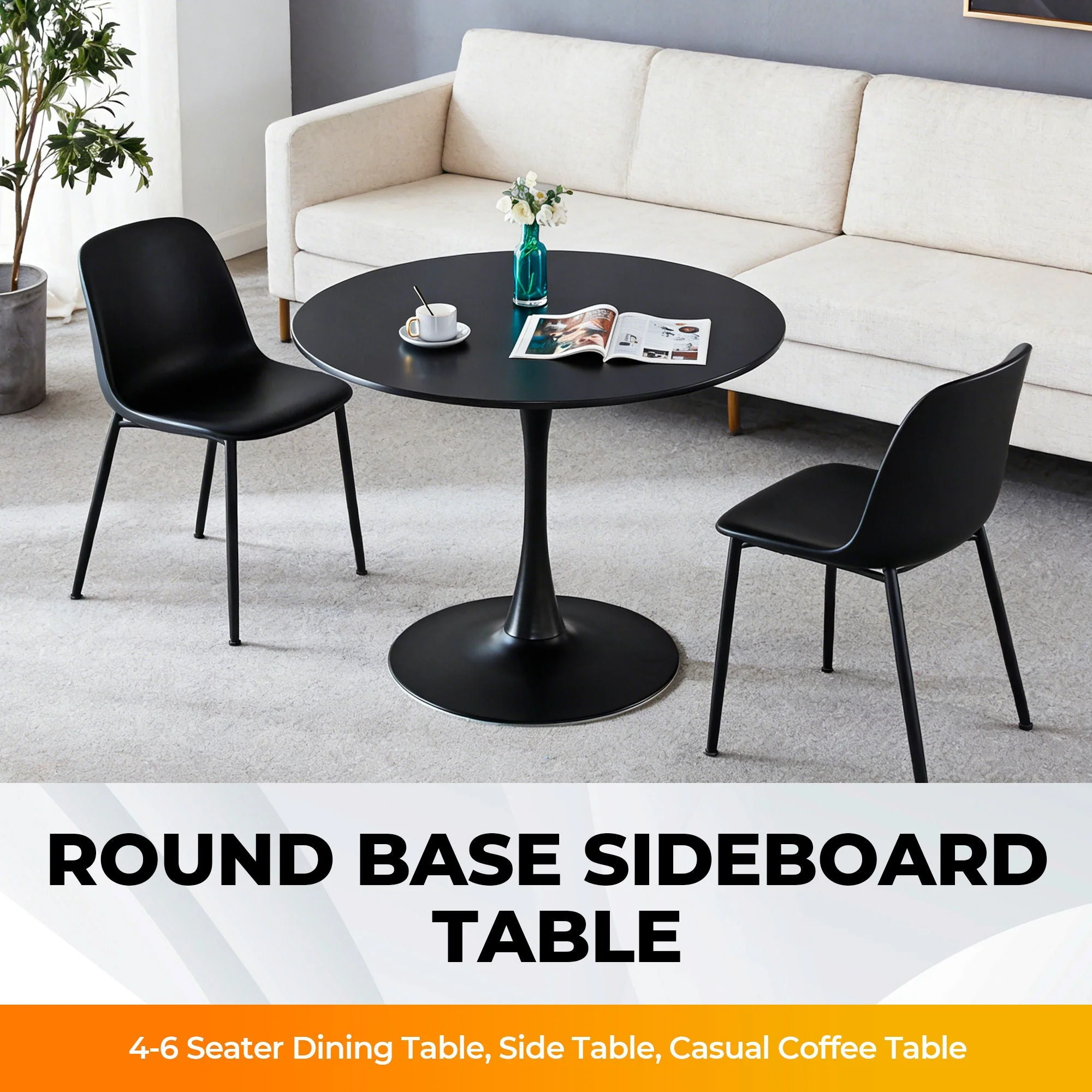 Mid-Century Tulip Dining Table With Round Top - Image 14