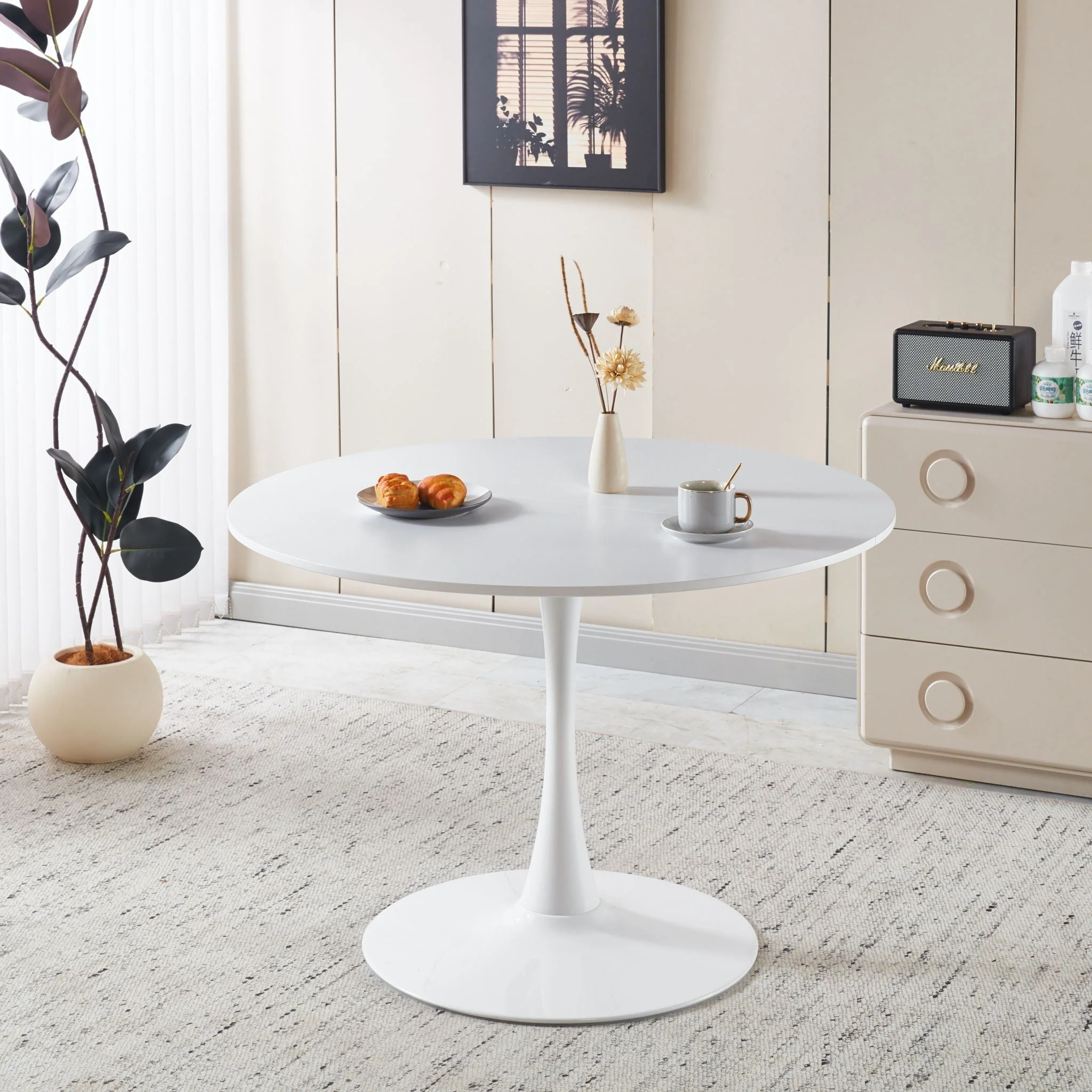 Mid-Century Tulip Dining Table With Round Top - Image 6