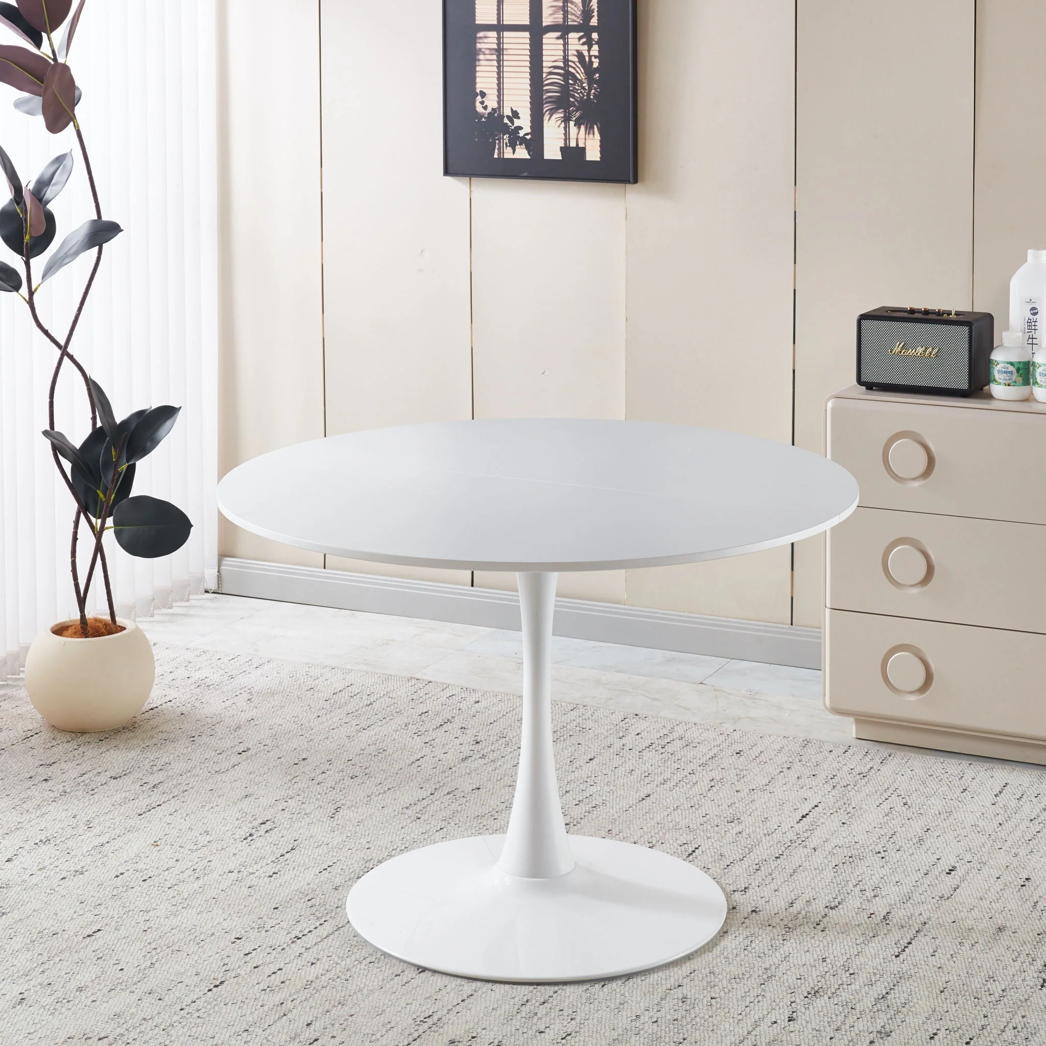 Mid-Century Tulip Dining Table With Round Top - Image 9