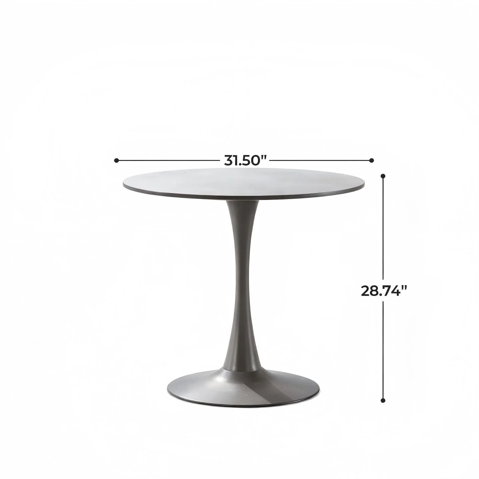 Mid-Century Tulip Table With Round Top, Pedestal Base - Image 10