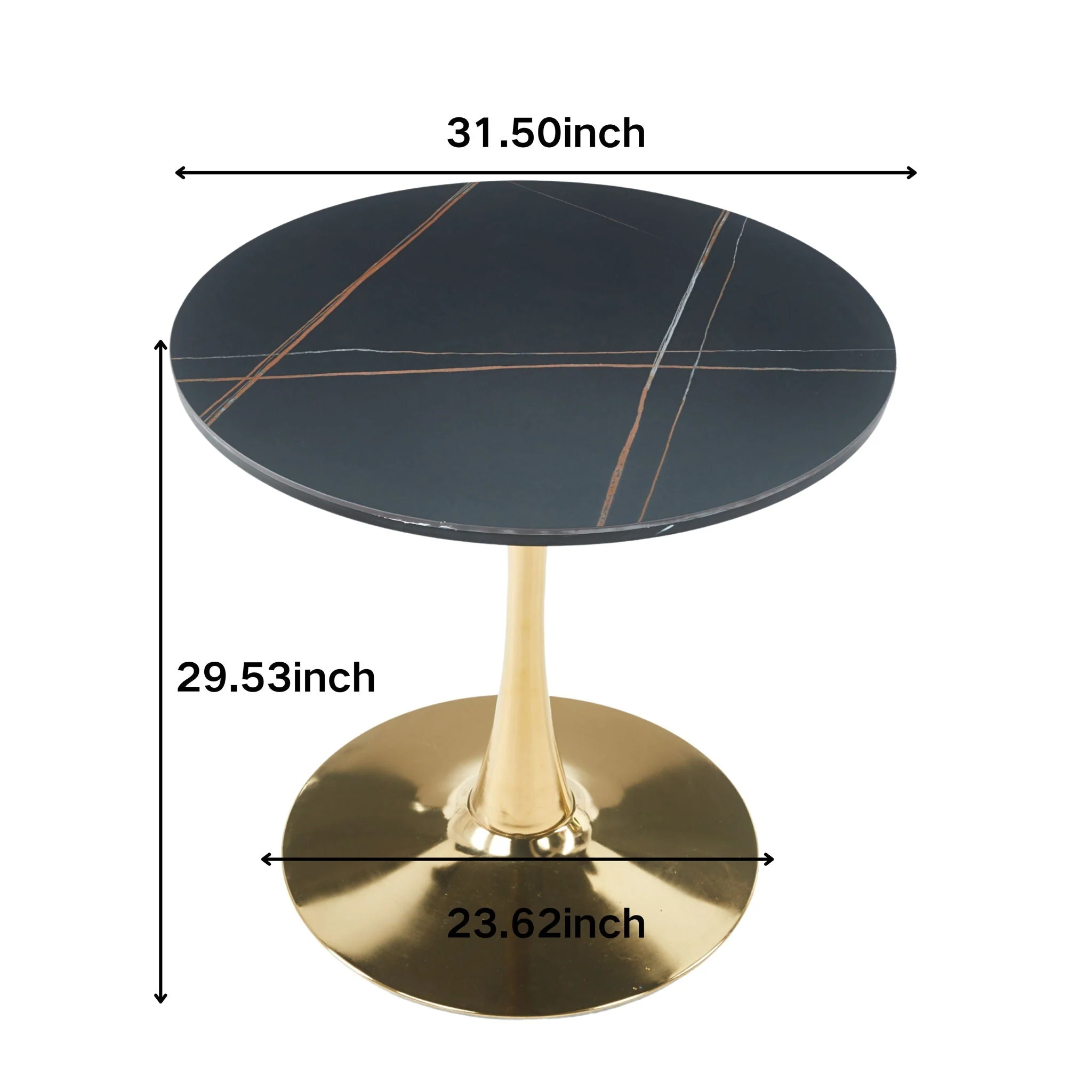 Mid-Century Tulip Table With Round Top, Pedestal Base - Image 15