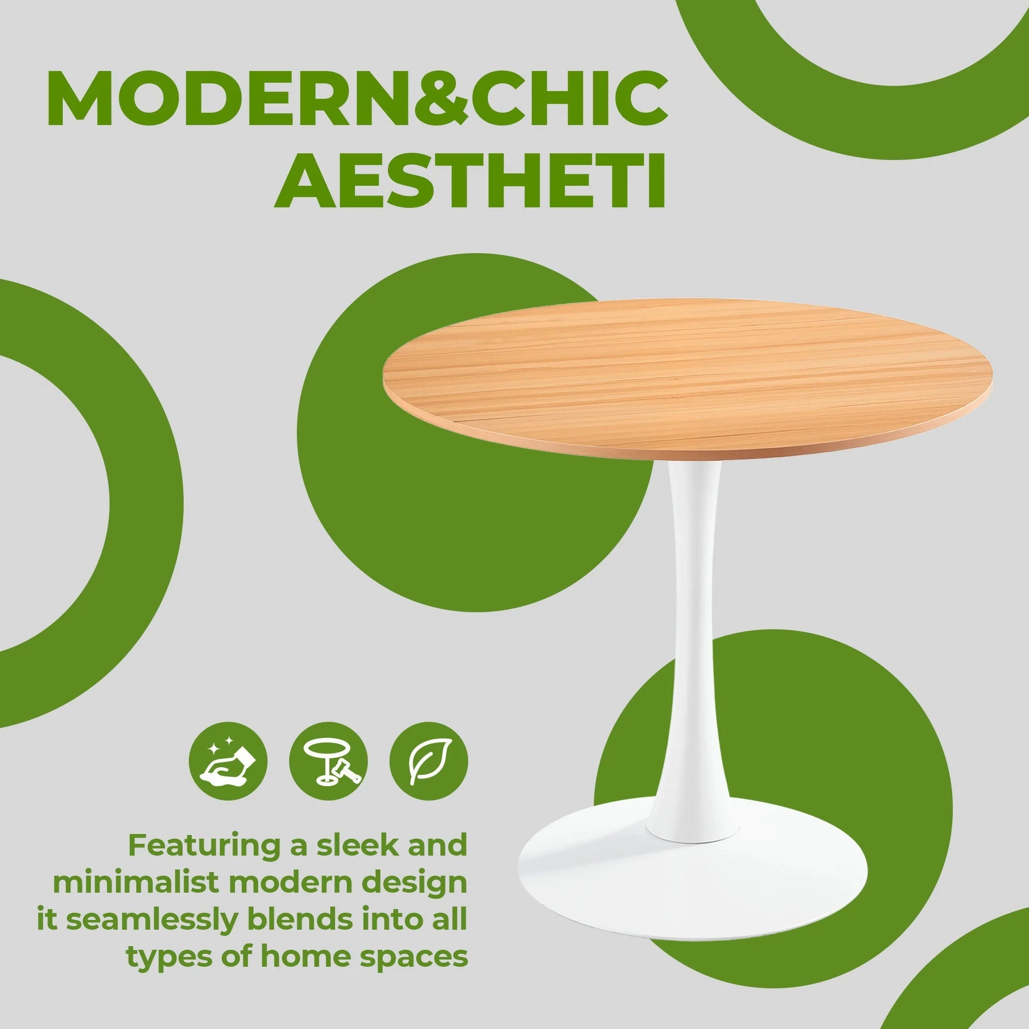 Mid-Century Tulip Table With Round Top, Pedestal Base - Image 18