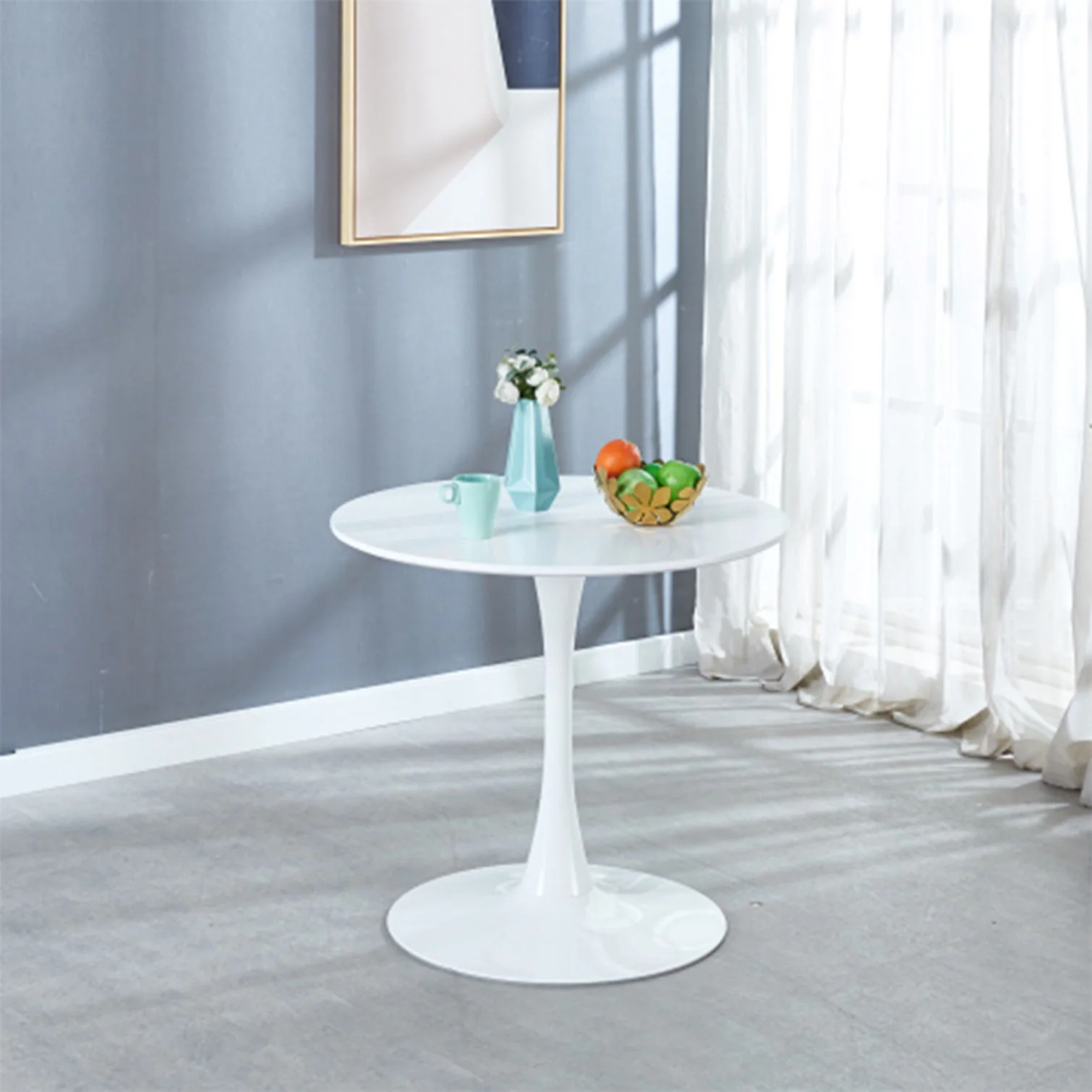 Mid-Century Tulip Table With Round Top, Pedestal Base - Image 19
