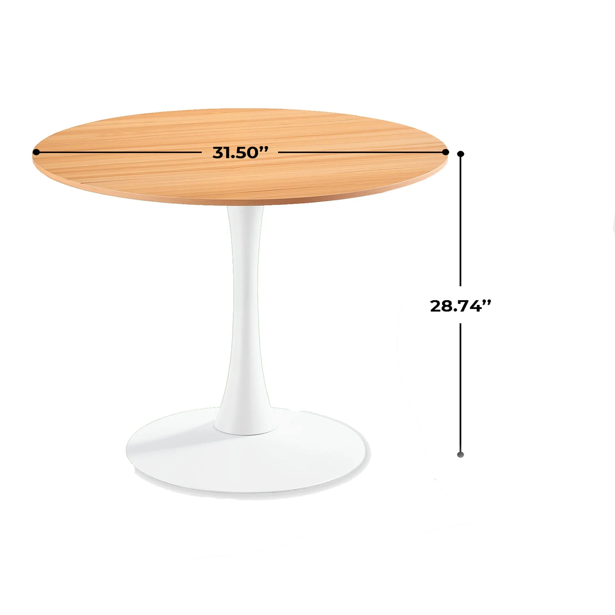 Mid-Century Tulip Table With Round Top, Pedestal Base - Image 20