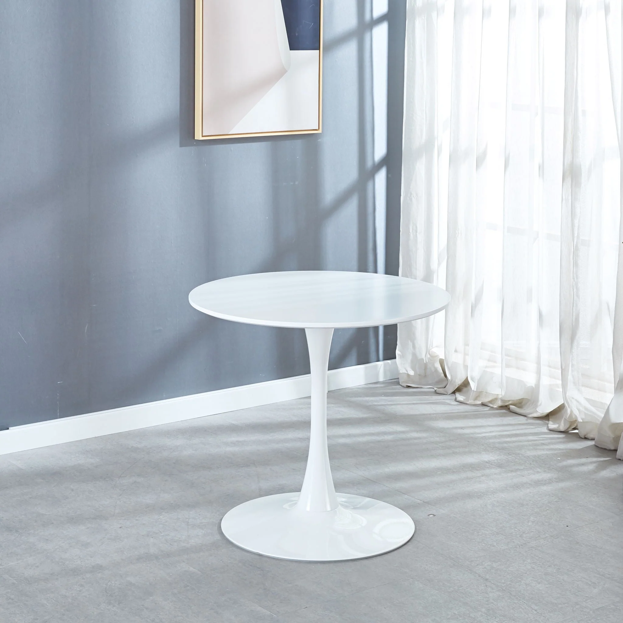 Mid-Century Tulip Table With Round Top, Pedestal Base - Image 8