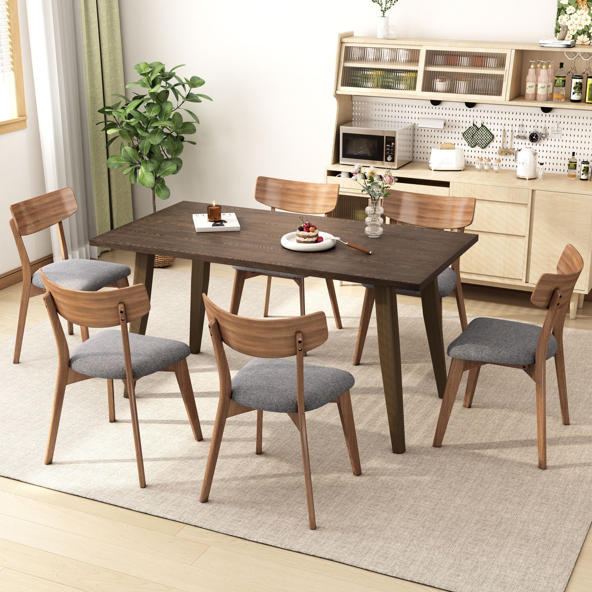 Mid Century Upholstered Dining Chairs (Set of 2) - Image 3