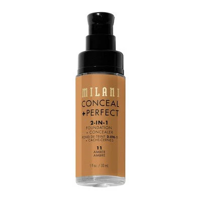 Milani Conceal + Perfect 2-in-1 Foundation + Concealer Amber 11  1 fl oz - Imperfect Container - Image 4