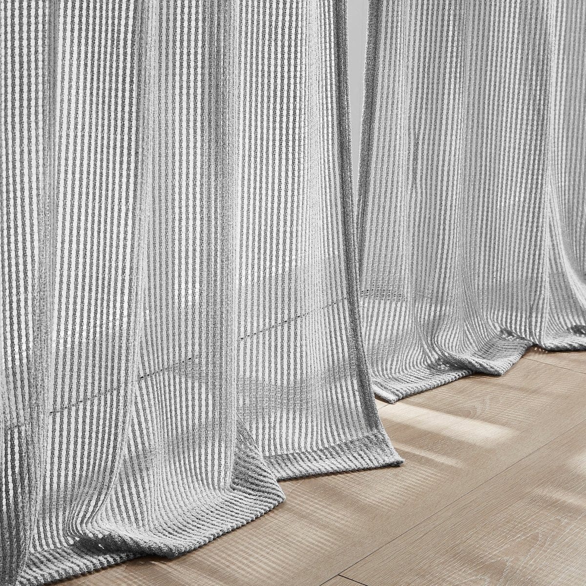 Milla Knitted Textured Sheer Window Curtain Panel Pair - Image 10
